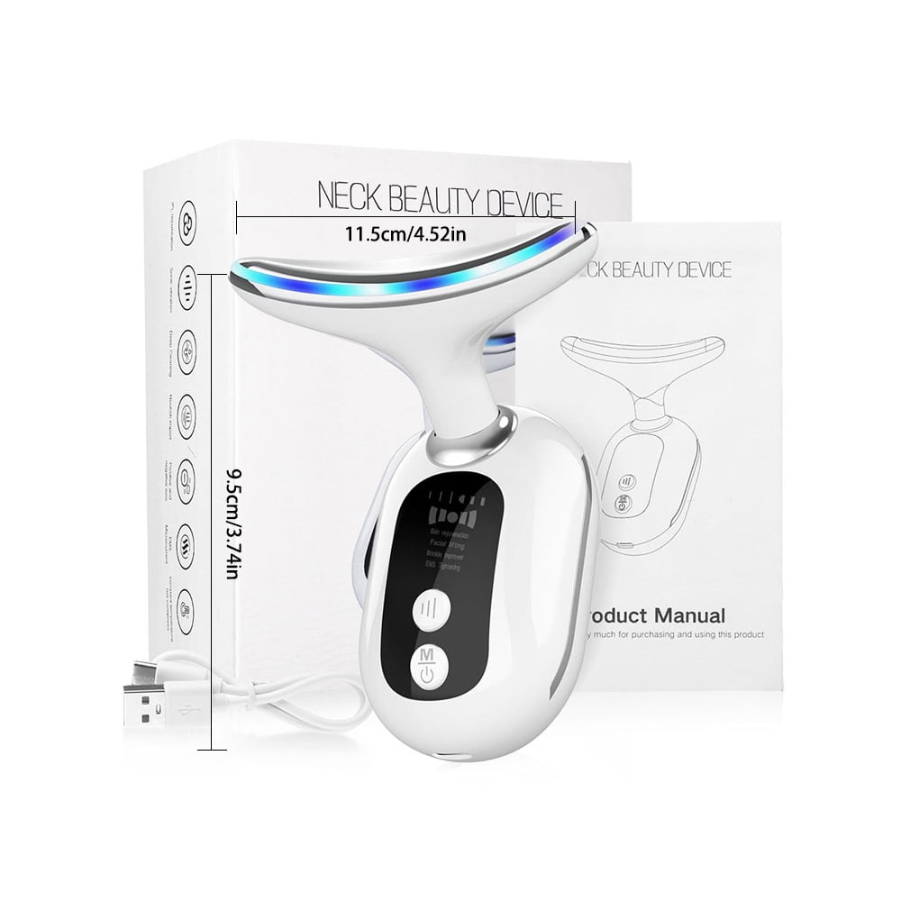 Face and Neck Massager for Skin Care with 3 Different LED Light Patterns, Compact & Lightweight Easy to Carry Easy to... - Image 3