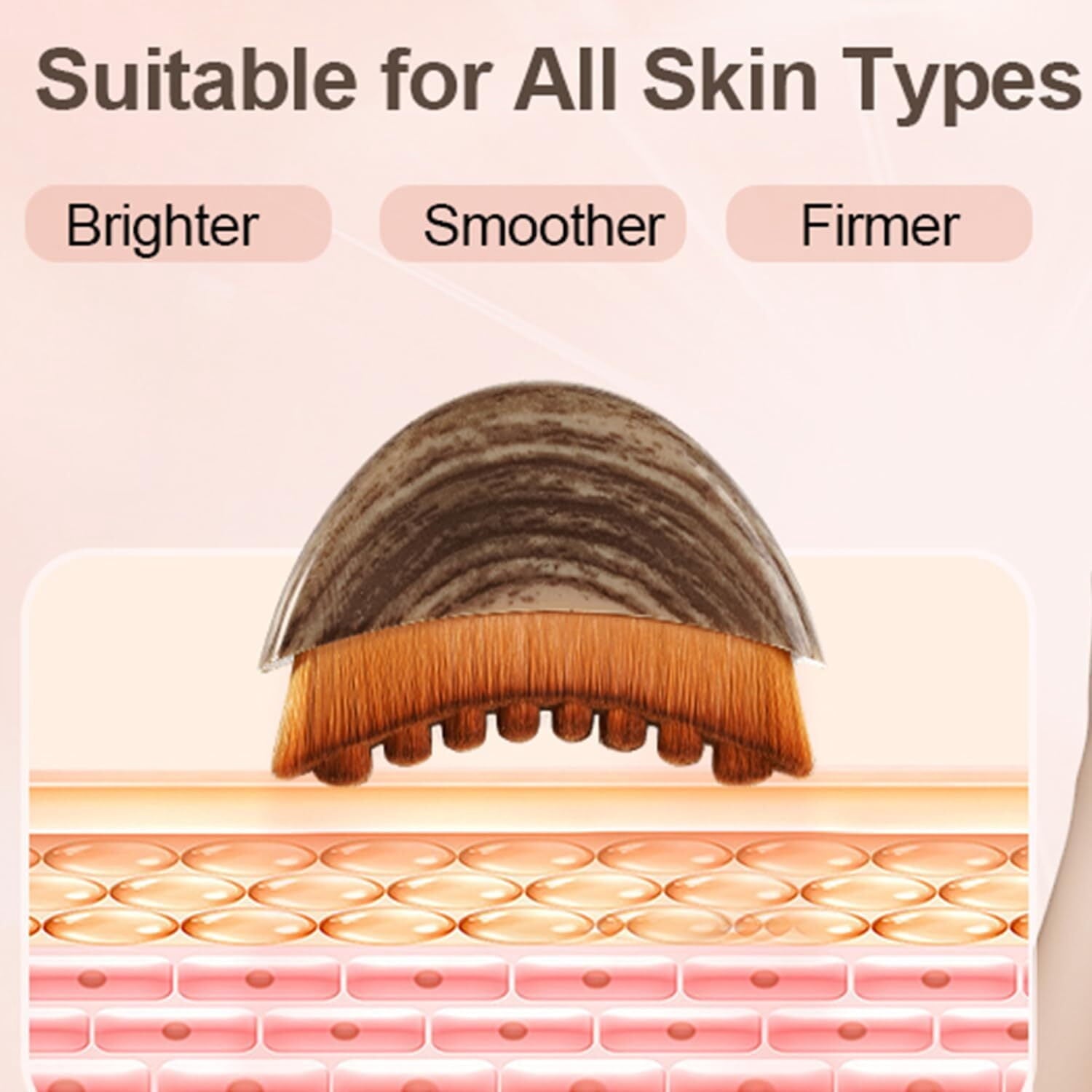 Brush Ergonomic Facial Massage Brush for Drainage, Chin and Jawline Sculpting, Anti-Puffiness Lift Tool - Image 6