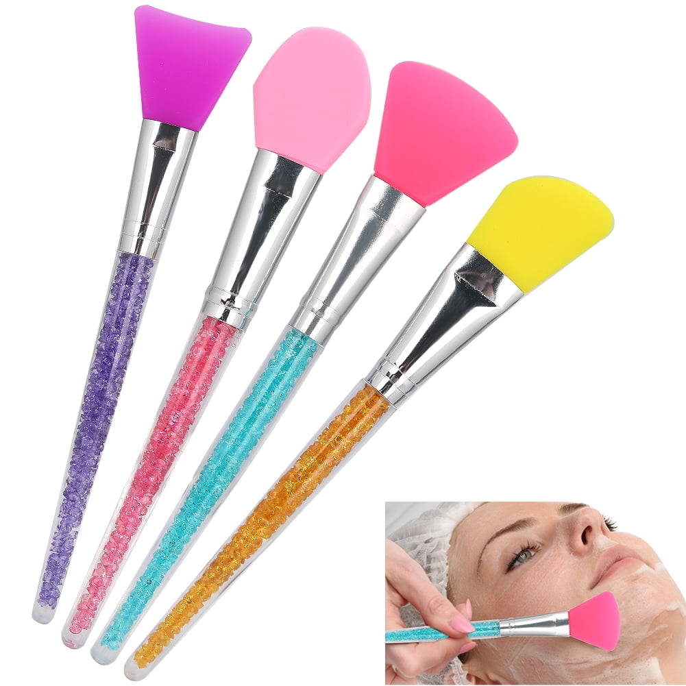 Suodoka 4pcs Silicone Face Mask Brush Set, Professional Facial Mud Mask Applicator and Mixing Brush for Face Care, 7.08 inches / 18.0 cm - Image 5