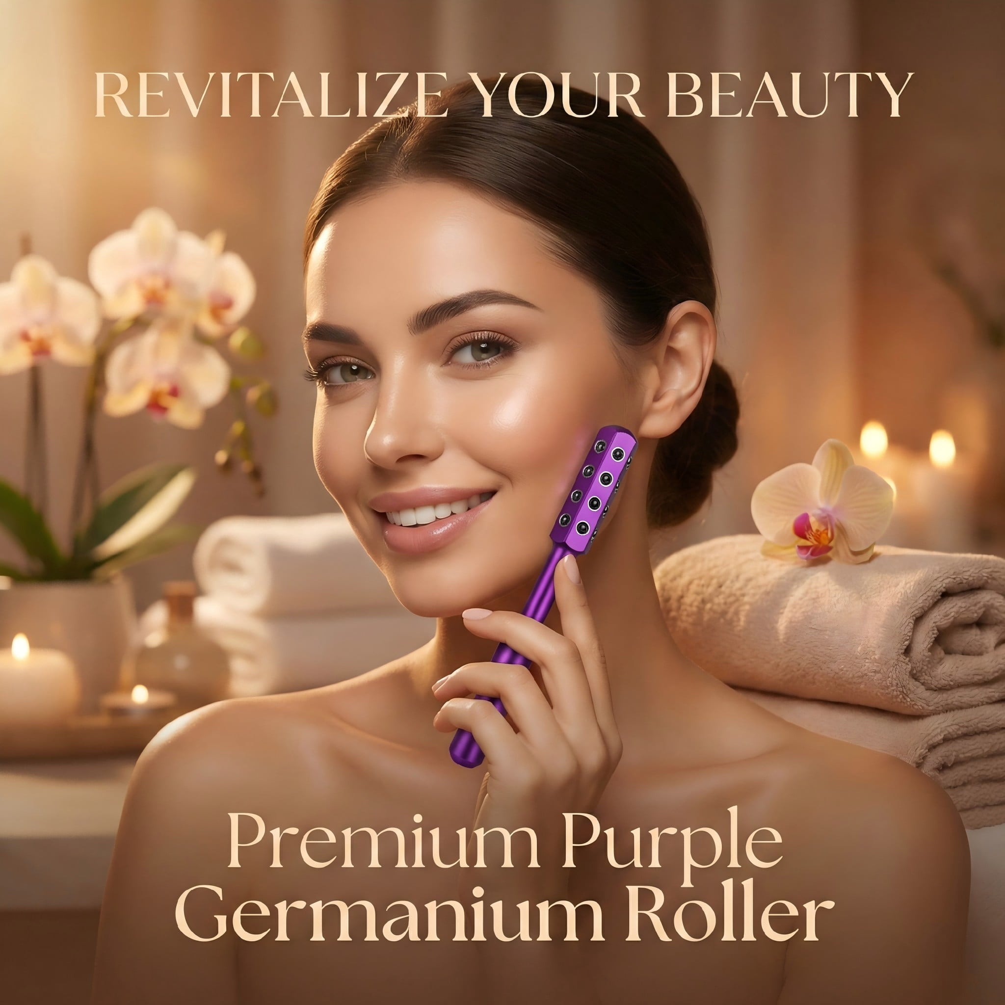 Facial Tools for Skin Care, Germanium Face Rollers for Women, Portable Massaging for Daily Lifting and Smoothing - Image 2
