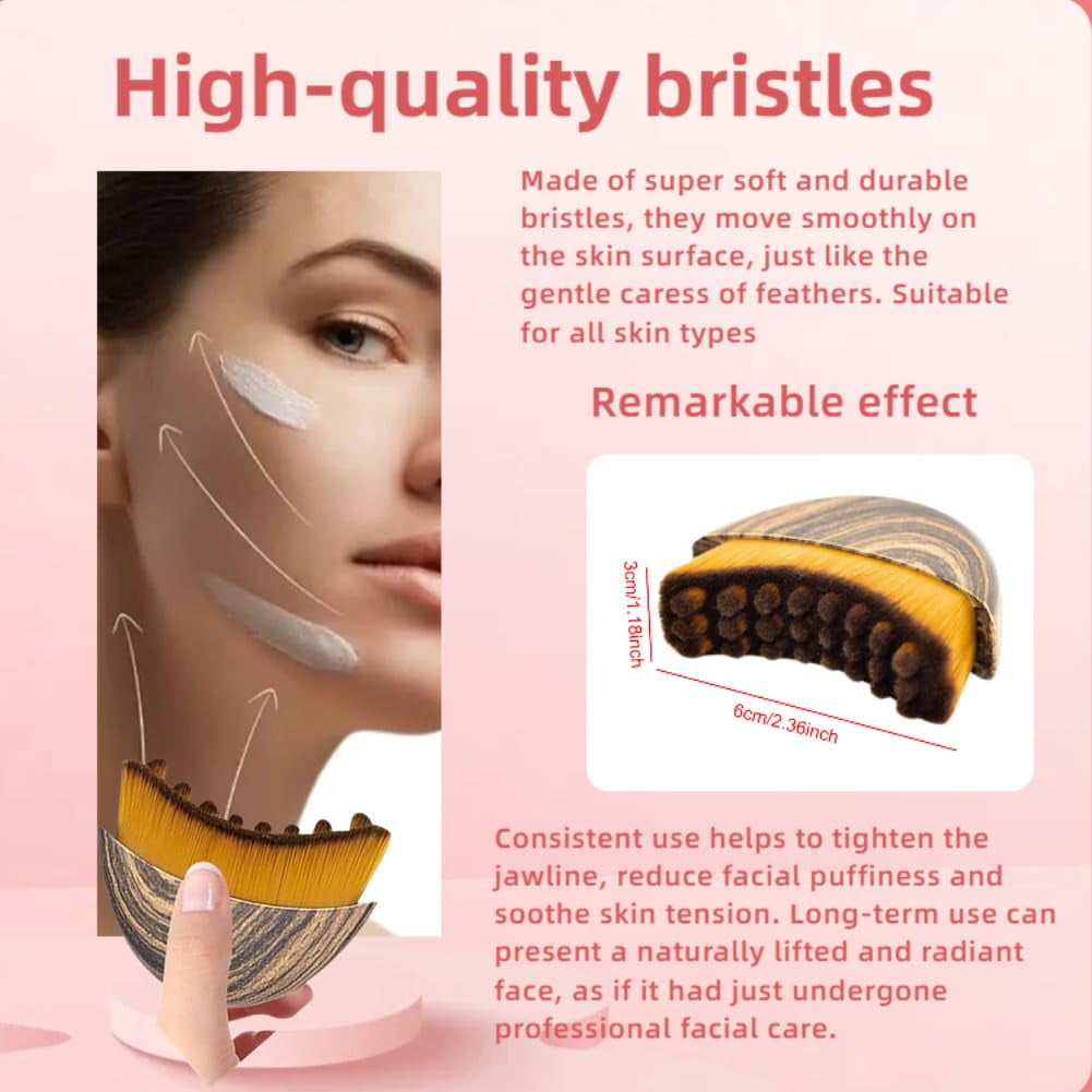 1/2 PCS Lymphatic Contour Face Brush for Sculpting – Anti-Puffiness, Detox & Lift, Improves Skin Glow & Absorption(1 ... - Image 3
