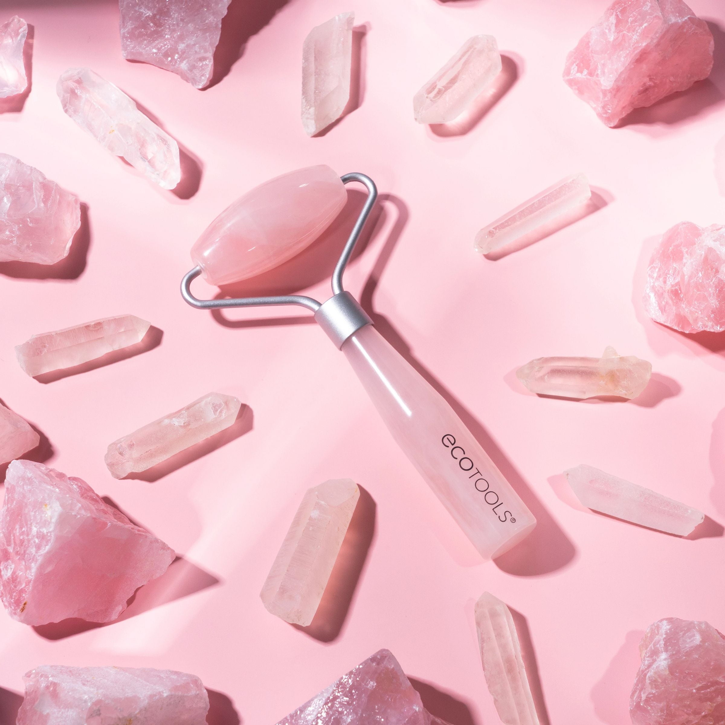 EcoTools Mini Rose Quartz Facial Roller and Massage Roller, Skincare and Sculpting Tool,1 Count - Image 4