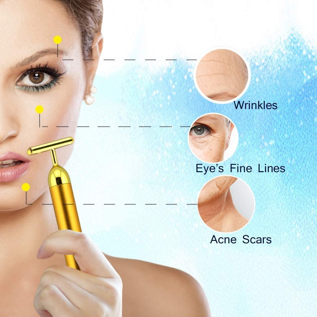24K Golden Beauty Bar with Germanium 7-Type Facial Massager 3D Roller Face Massager Face Lift Anti-Wrinkles Skin Firm... - Image 5