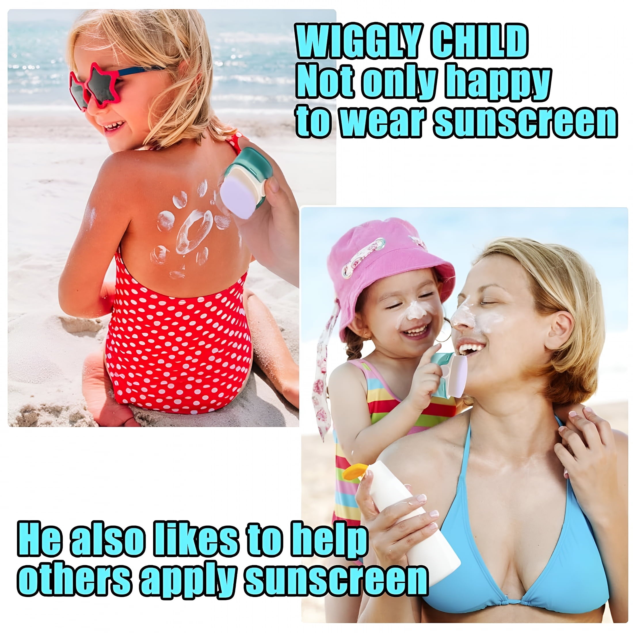 2026 New Sunscreen Applicator for Kids, Sunblock Brush Set, Sun Lotion Applicator Sun Brush, Body Makeup Brush, for S... - Image 3