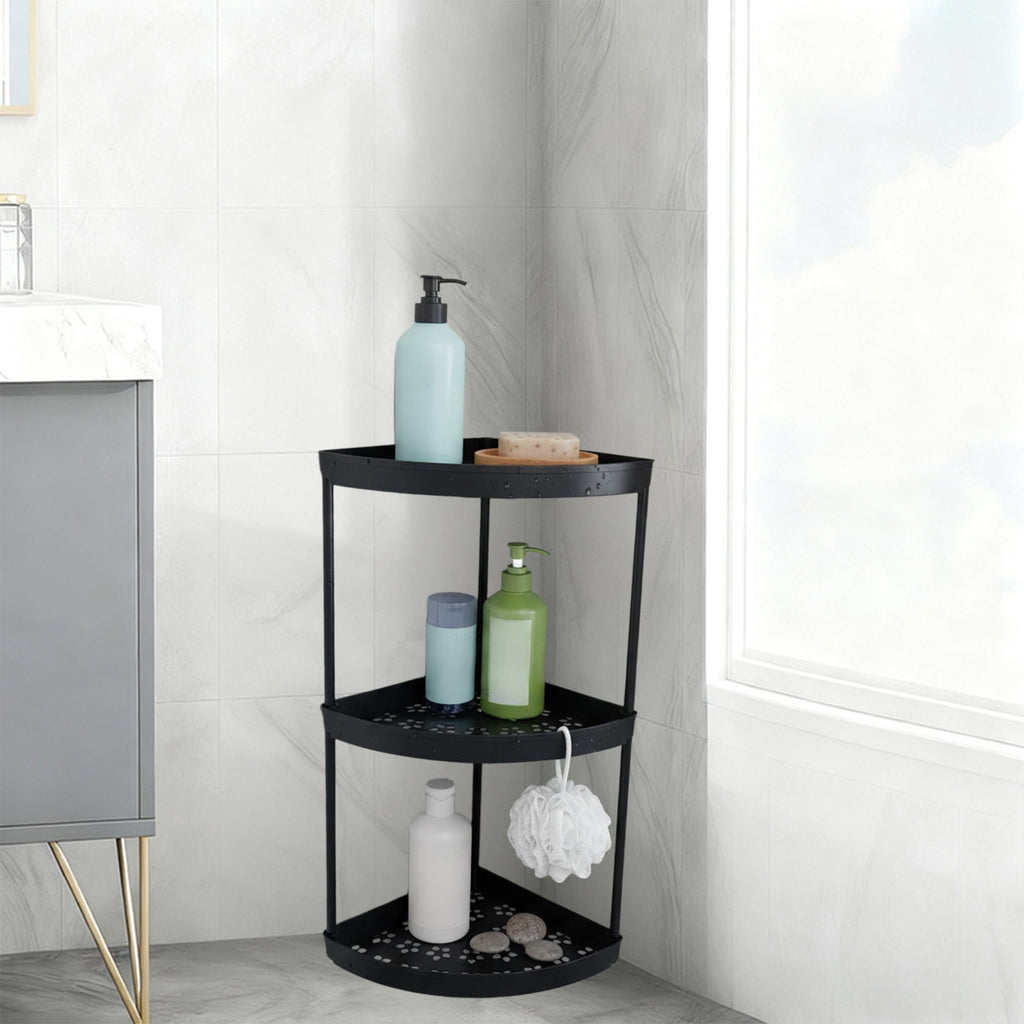 Corner Bathroom Counter Organizer, 3 Tier Bathroom Shelf, Vanity Skincare Storage for Toiletries Decor, Makeup, Dresser - Image 5