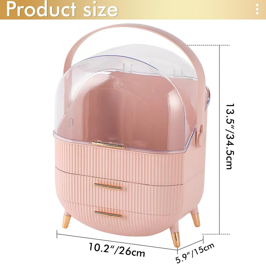 SXlianshun Makeup Organizer Skincare Organizers - Cosmetic Display Cases with Transparent Cover, SkinCare Organizers for Bathroom Countertop - Image 4