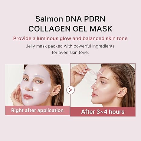 medicube Jelly Gel Mask with Salmon DNA PDRN Pink Collagen | Overnight Face Mask for Glass Glow Skin | Elasticity, Hydrating, Firming and Moisturizing | Korean Skincare, 28g x 4ea