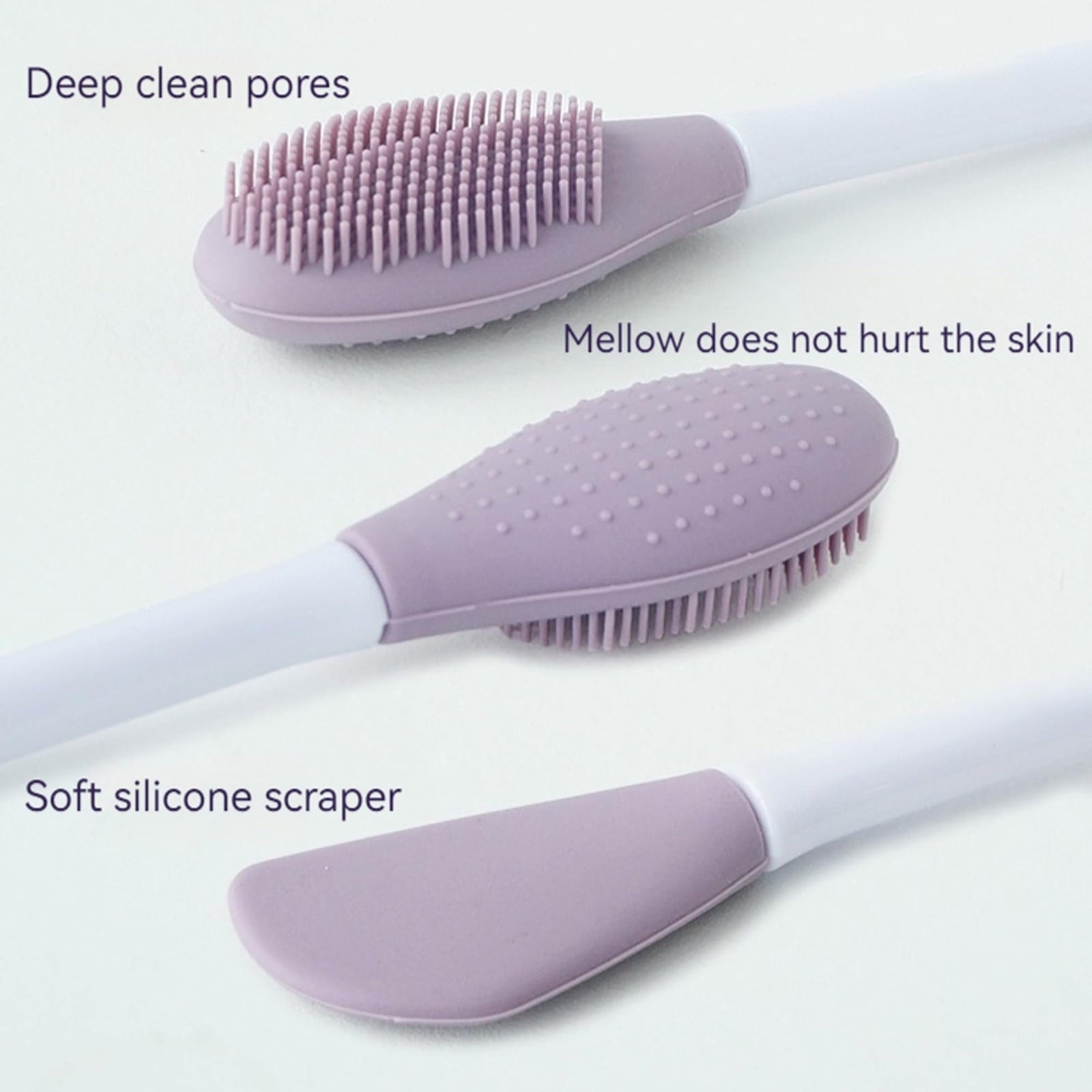 Silicone Facial Mask Applicator Face Masks Skincare Brush Facial Scrubber Double-Head Lotion Spatula Scoop for Makeup... - Image 4