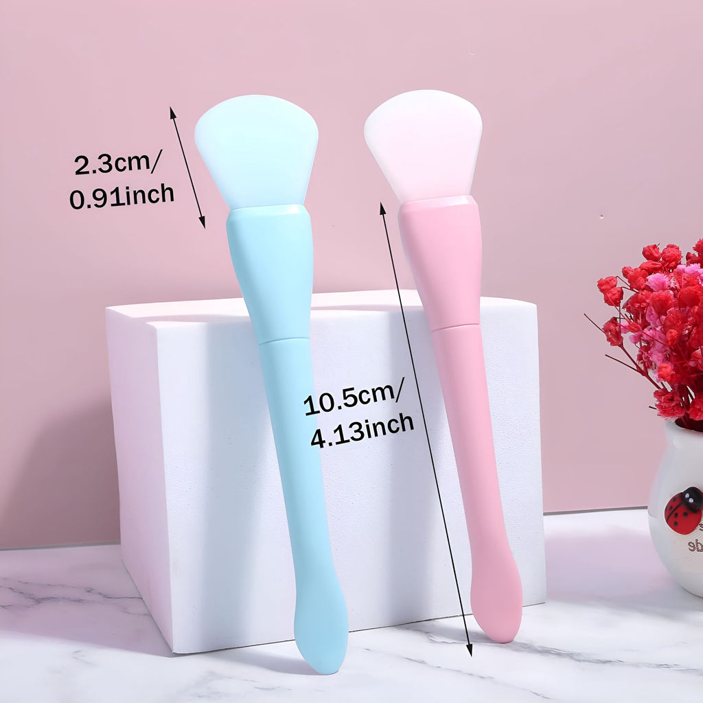 2Pcs Silicone Face Mask Brush Applicator Soft Face Mask Applicator Face Mask Spatula Facial Mask Brush Skincare Appli... - Image 4