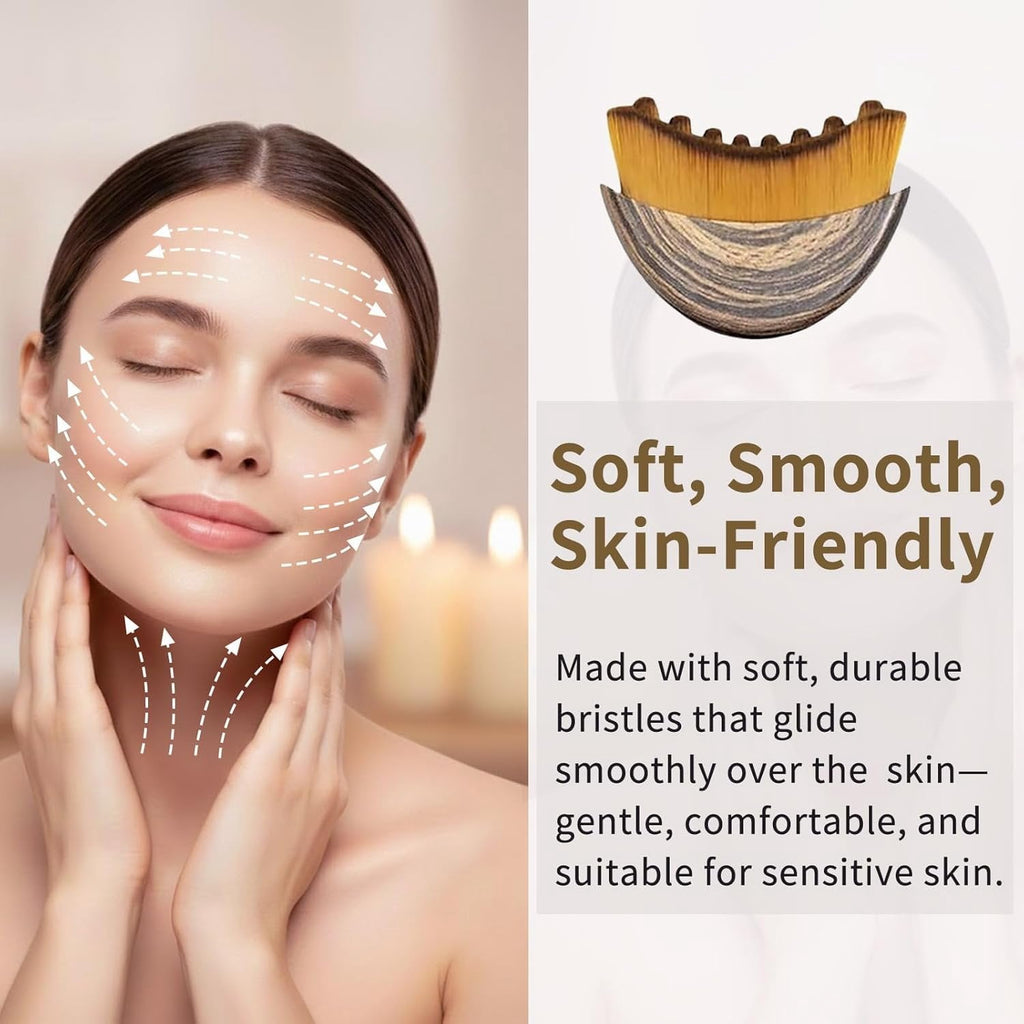2 count Contour Brush, Drainage Brush, Gentle Facial Sculpting for Jawline & Cheeks, Designed to Fit The Precisely - Image 4