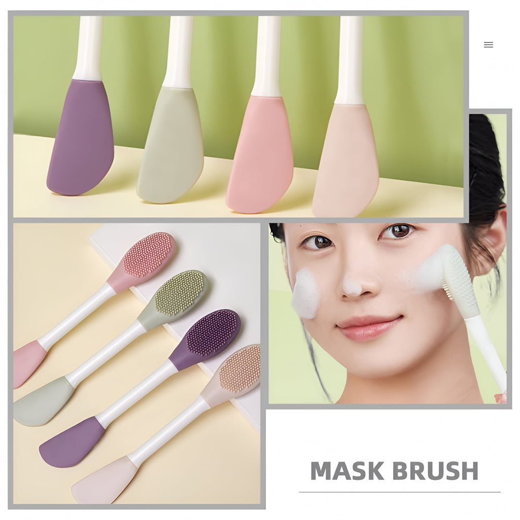 2026 New 3Pcs Silicone Mask Applicators Dual End Face Scrubber Facial Mask Applicator Brush Beauty Tool - Image 4