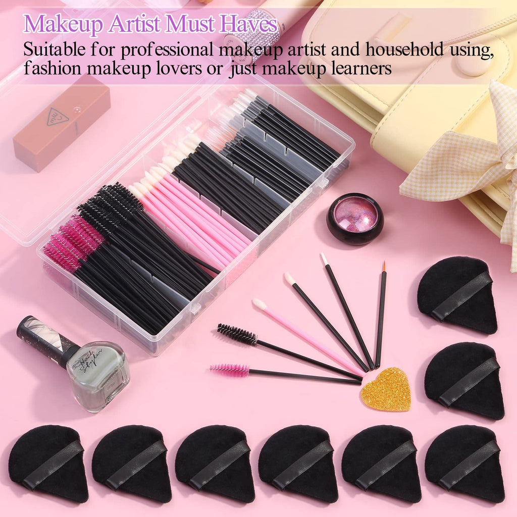 Pro Hygiene & Efficiency Makeup Kit: 120 Compressed Sponges & 248 Disposable Applicators for Flawless Face & Body App... - Image 2