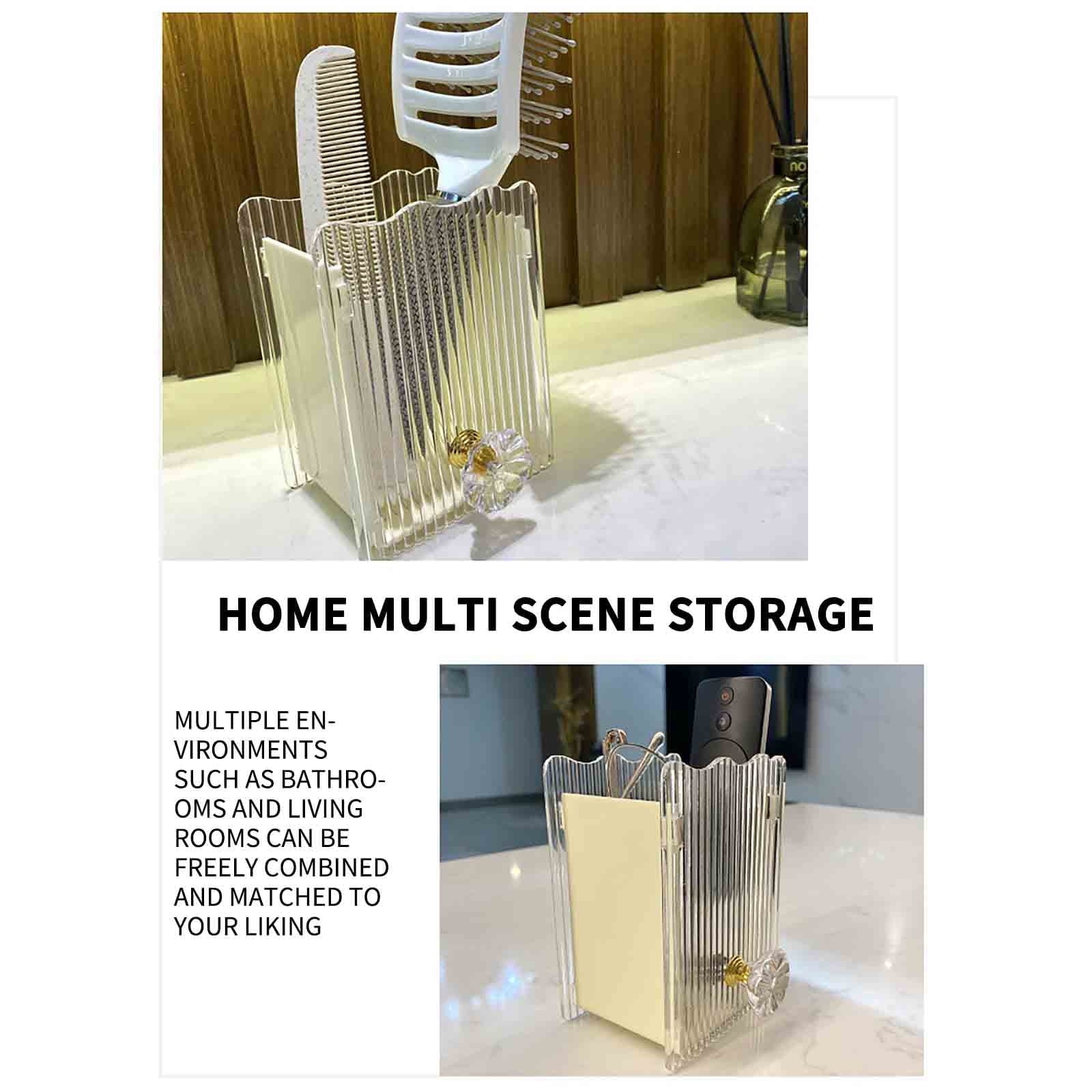 Makeup Organizer for Vanity, Countertop Storage Skincare Organizers Countertop, Cosmetic Display Case with Perfume Tr... - Image 3