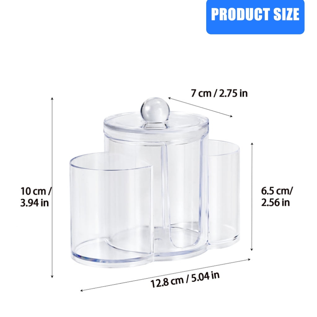 Vertical Makeup Organizers Box With Triple Sections for Cosmetic Cotton Pads Skincare Supplies and Beauty Tools - Image 5