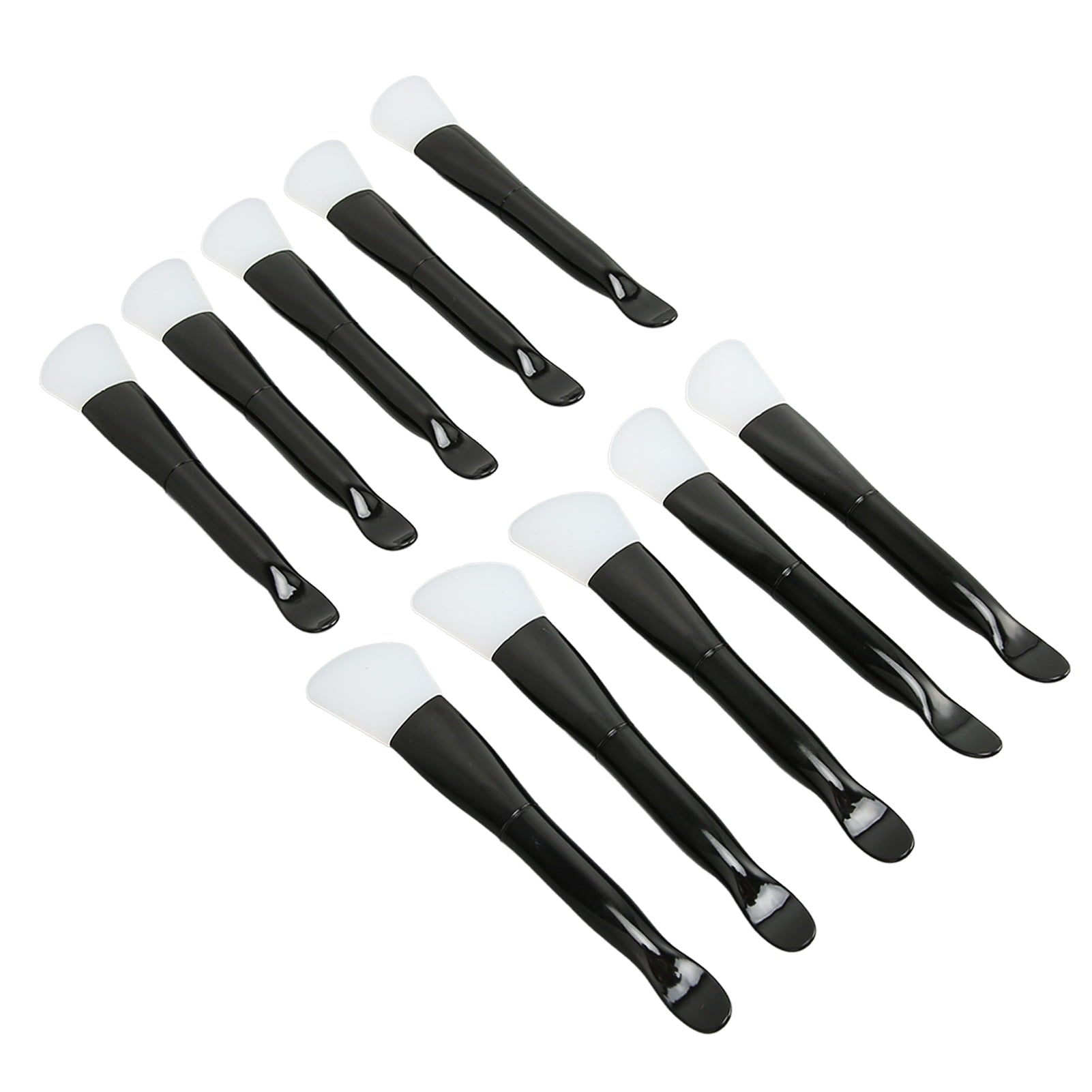 10pcs Silicone Facial Mask Brush Professional Double Ended Mud Mask Applicator Set for Home Beauty Salon, 10 Count / ... - Image 2
