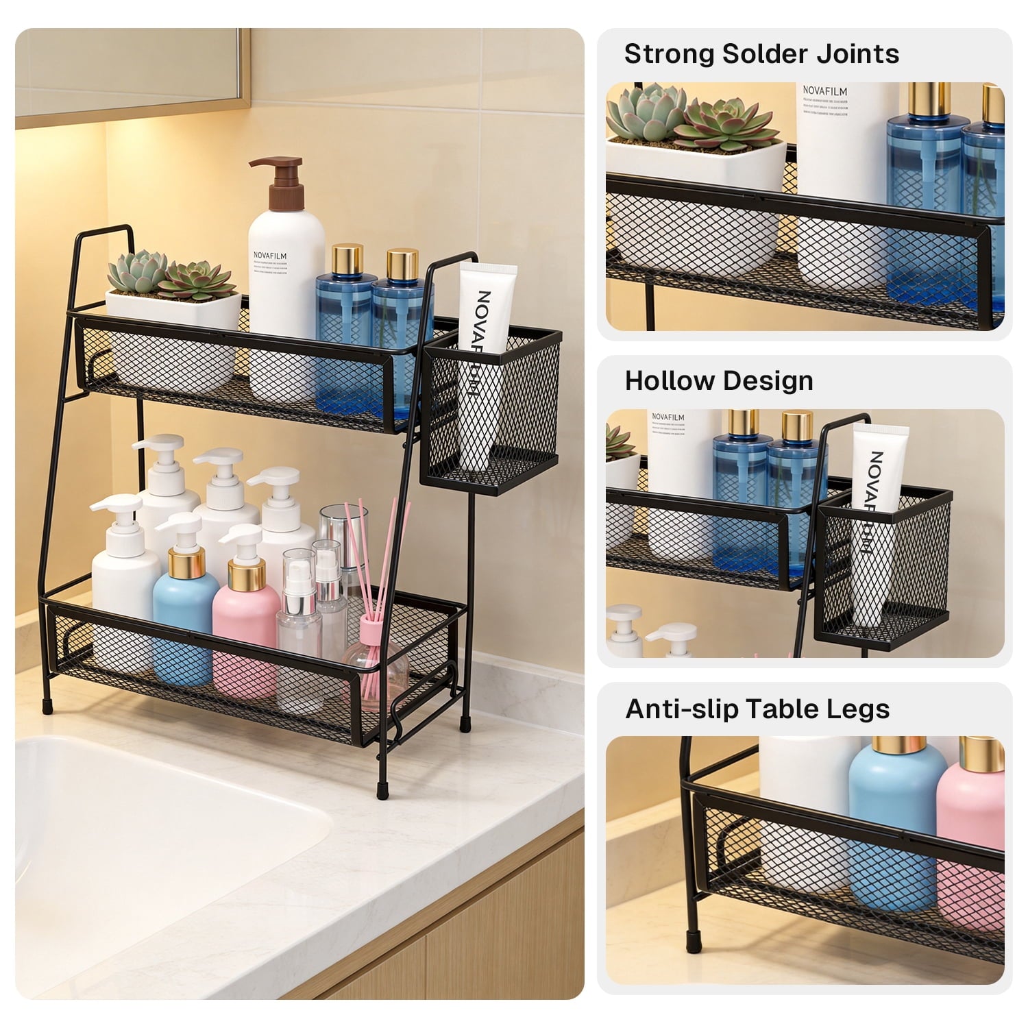 Bathroom Counter Organizer, 2 Tier Vanity Organizer and Storage for Cosmetic Skincare Perfume, Storage Organizers for... - Image 2