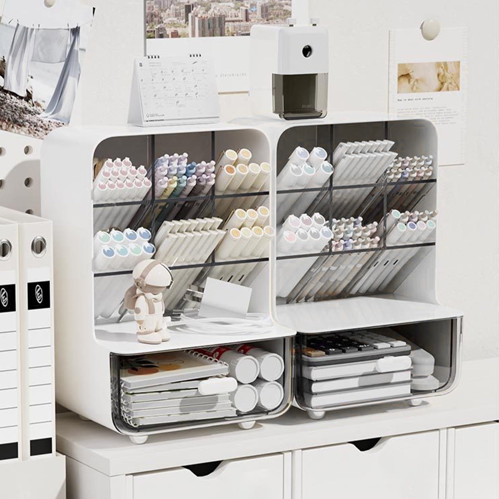 Makeup Organizer Skincare Organizer with Drawer, Makeup Brush organizer, Cosmetics Storage for skincare, Vanity, Make... - Image 5
