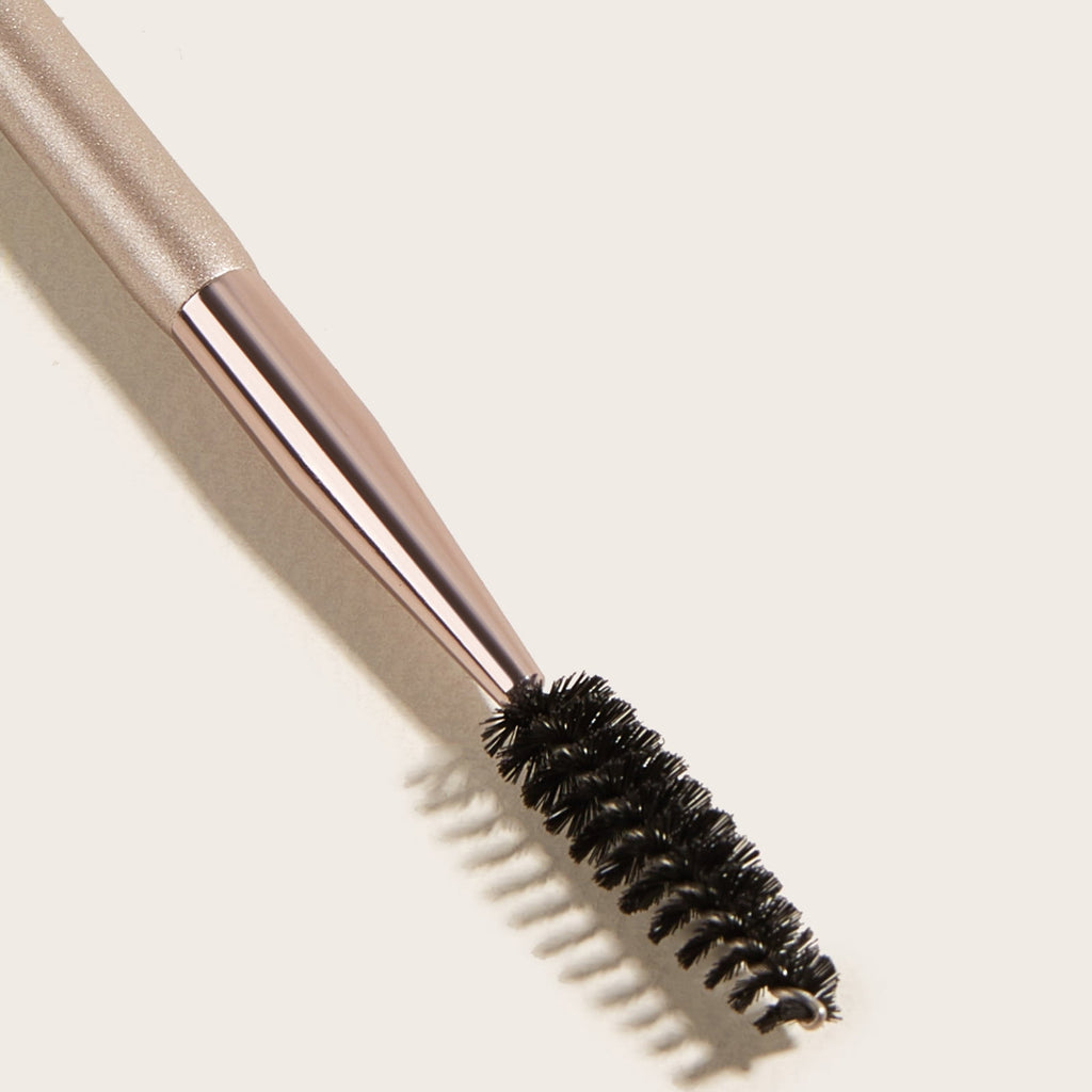 Professional Double-Ended Angled Eye Brow and Spoolie Champagne Gold - Image 5