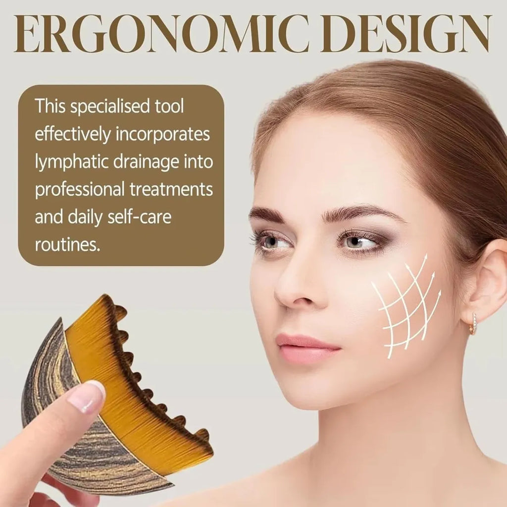 DOAHKSCL Facial Massage Brush, Soft Silicone Lymphatic Drainage Tool for Face Sculpting, Contour & Skin Care - Image 4