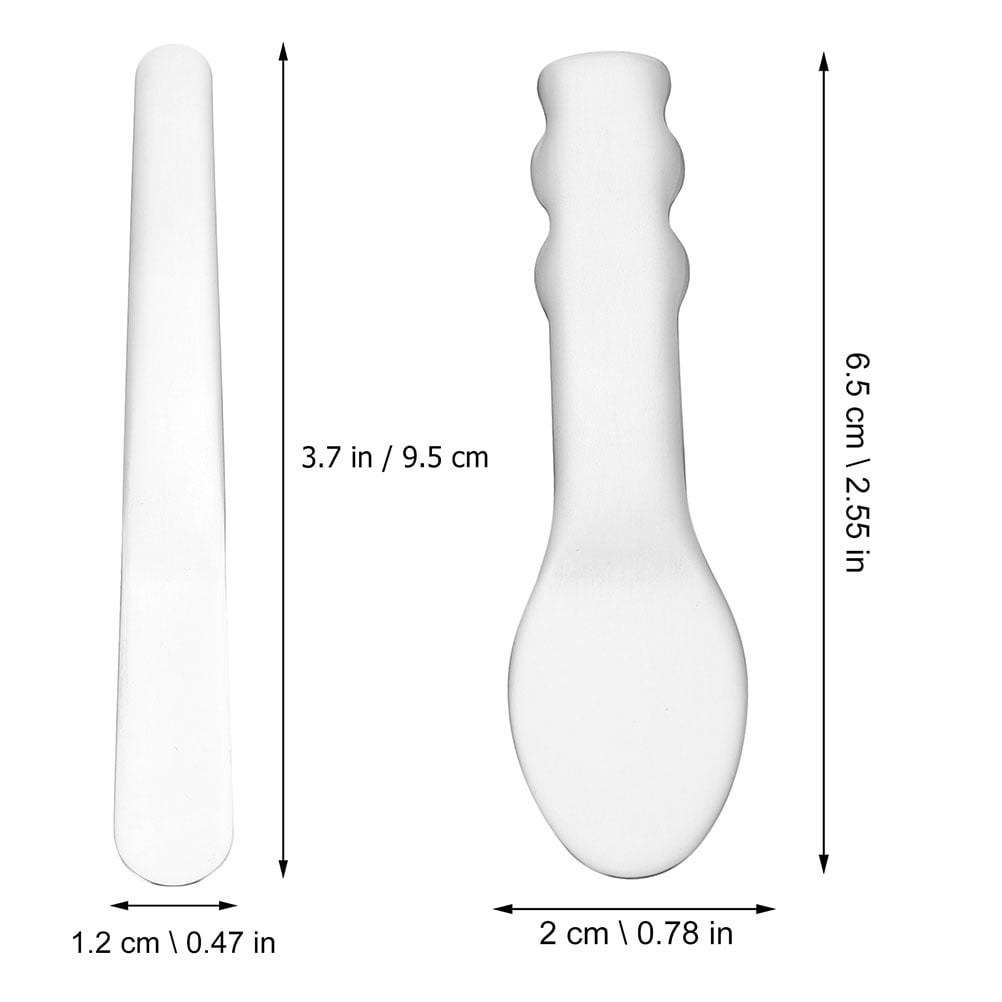 Mini Metal Cosmetic Spatula Set 2pcs Reusable Skincare Applicators for Cream Lotions and Moisturizers - Image 2
