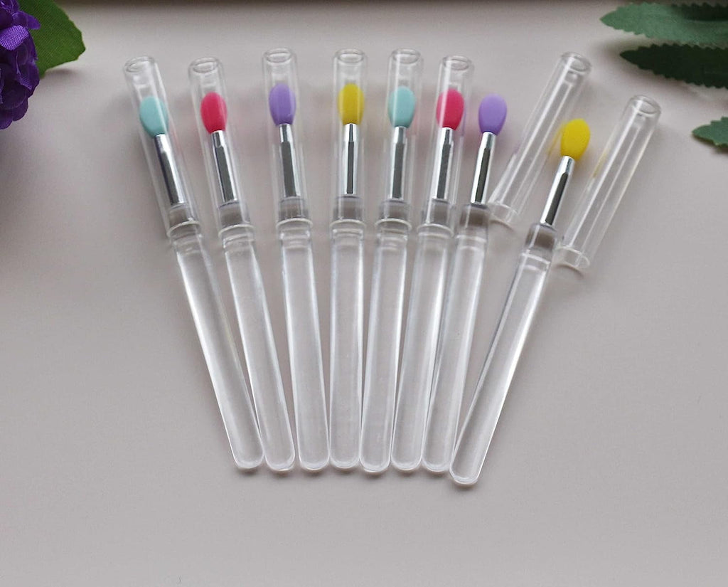 Silicone Lip Brushes with Transparent Handles and Caps. Perfect Applicators for Cream Lip Mask, Eyeshadow, and Lipsti... - Image 4