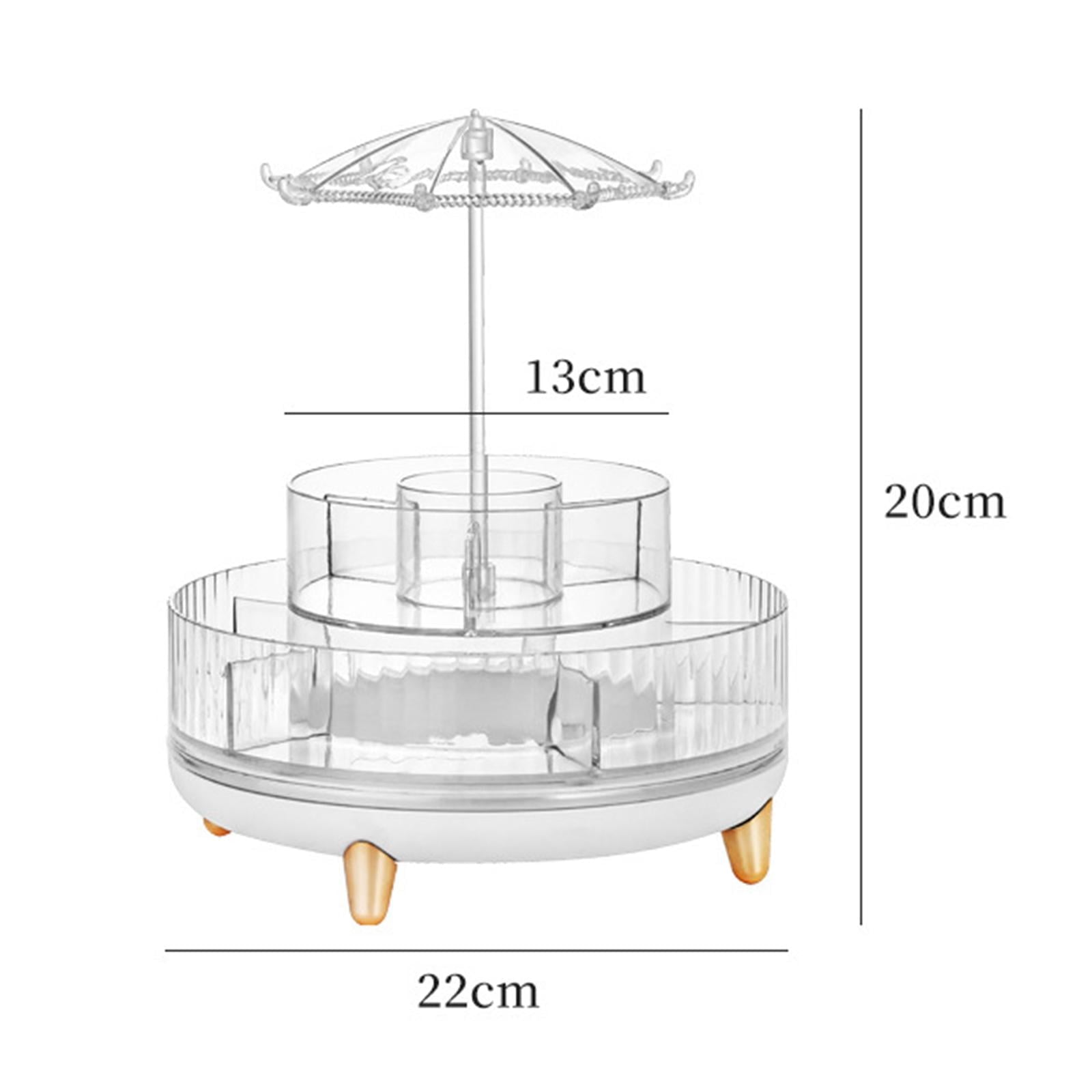 Makeup Organizer Jewelry Holder Multi Grids Rotatable Cosmetic Storage Organizer Make up Holder Display Stand for Jewelry Skincare - Image 5