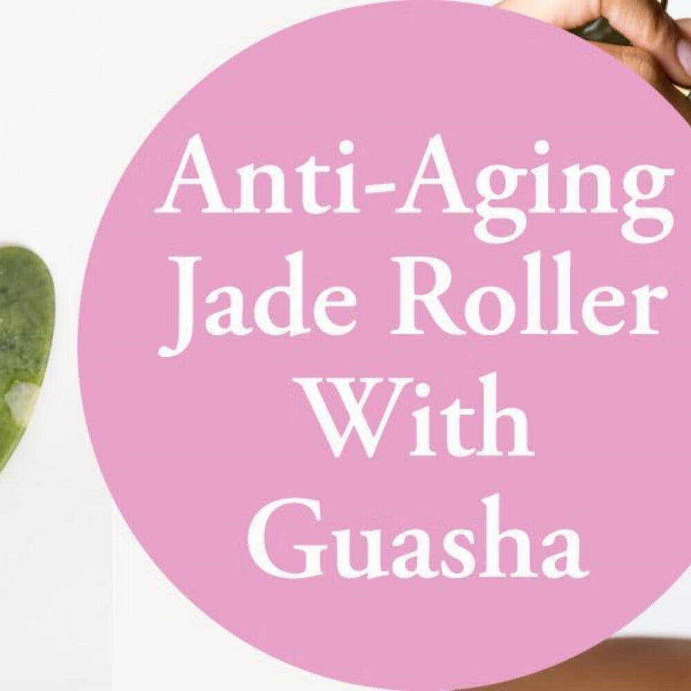 Facial Massager Jade Roller & Gua Sha Tool Natural Himalayan Stone for Face Neck Healing Skin Wrinkles & Serum Applic... - Image 3