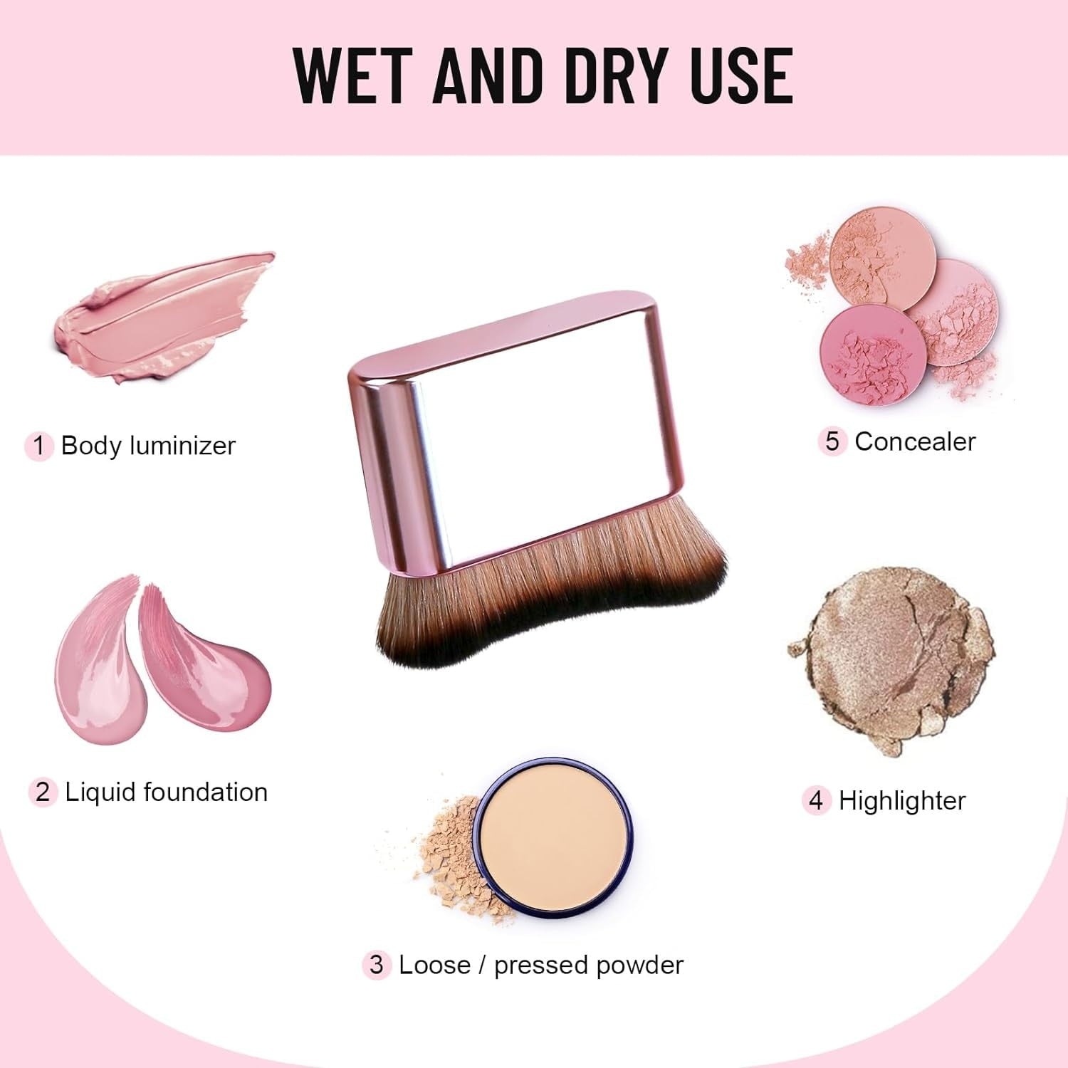 Large Body Makeup Brush For Self Tanning Brush For Body Foundation Brush Makeup Brush For Tan Self Tanning Blending Brush Sunless Tanner Bru - Image 5
