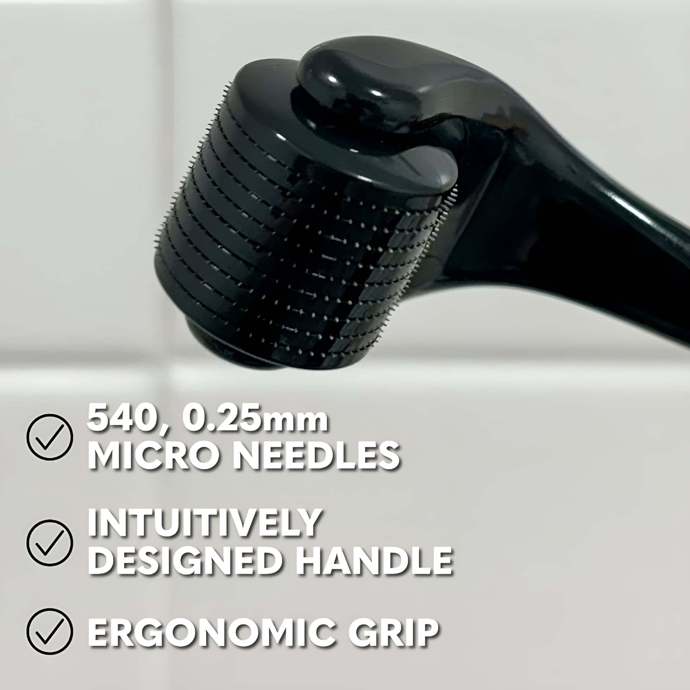 XIRQI Roller for Face,Body and Scalp-Microneedling for Men and Women with 540 Titanium Microneedles-Beard Roller&Micro Needling Scalp Hair-B - Image 3