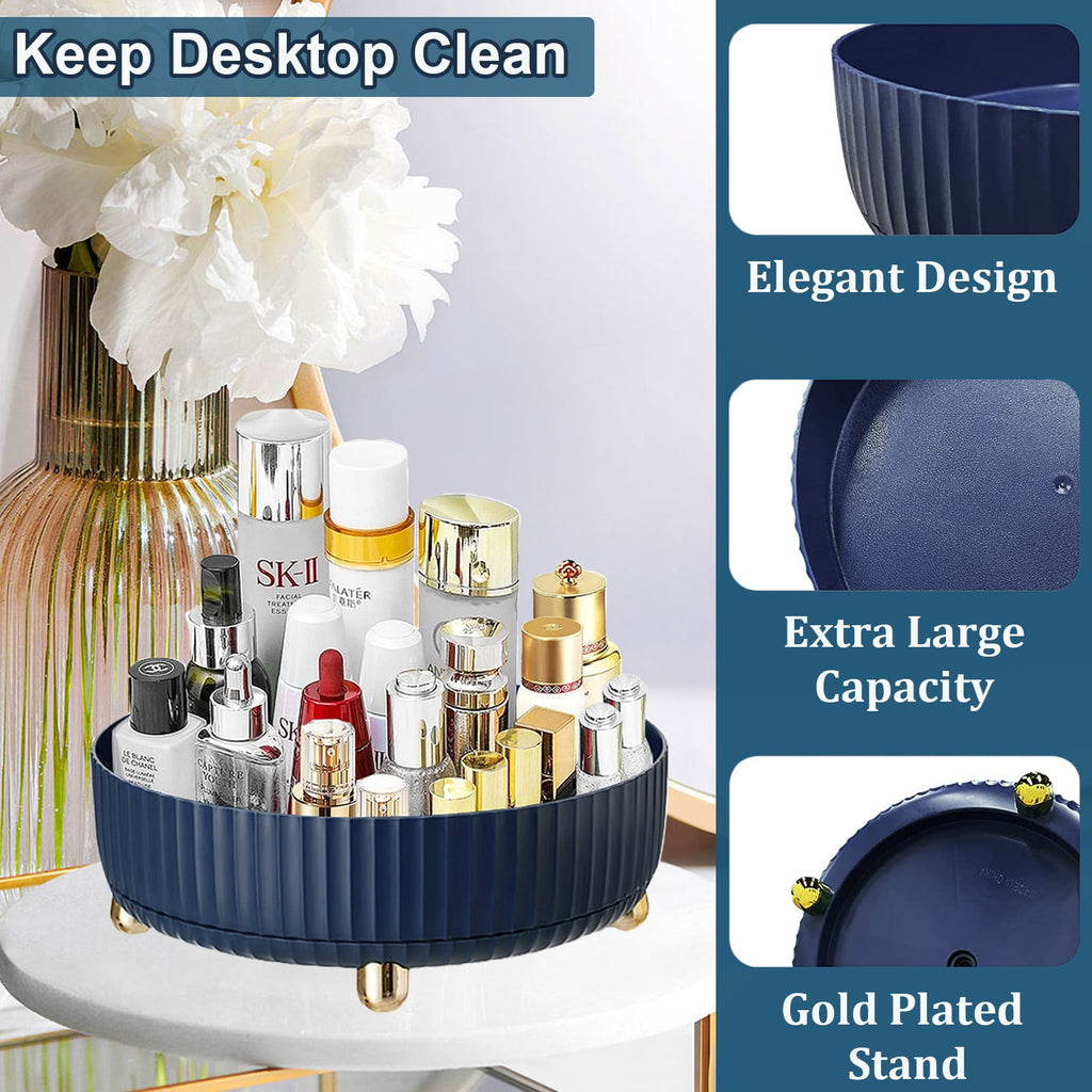 Makeup Perfume Organizer, 360 Degree Rotating Skincare Organizer Large Capacity Cosmetic Desk Spinning Storage Lotion... - Image 3