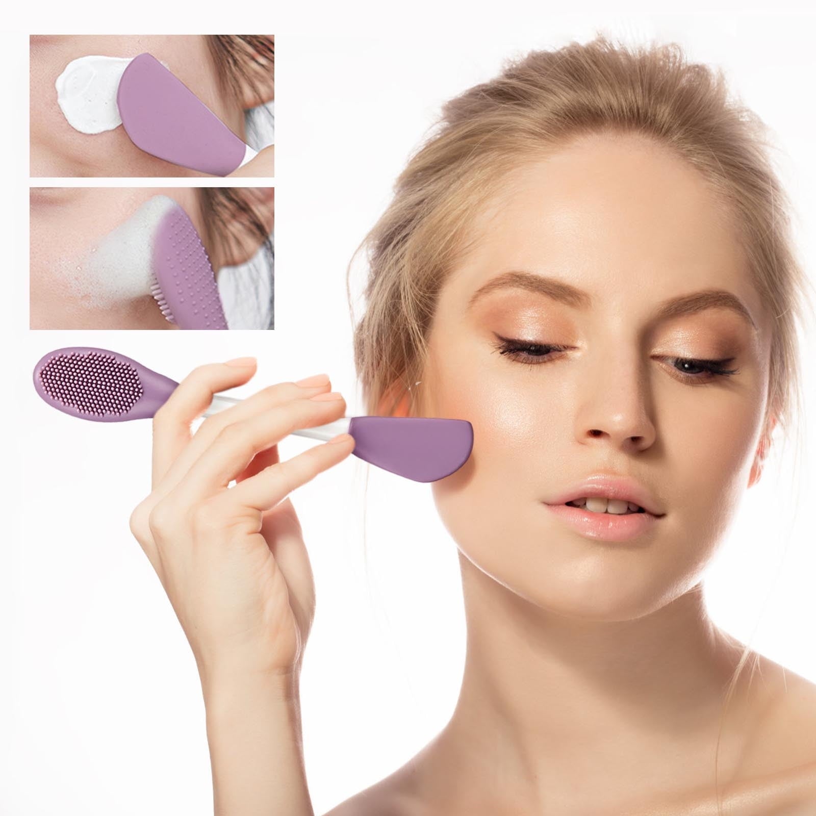 Silicone Facial Mask Applicator Face Masks Skincare Brush Facial Scrubber Double-Head Lotion Spatula Scoop for Makeup... - Image 5
