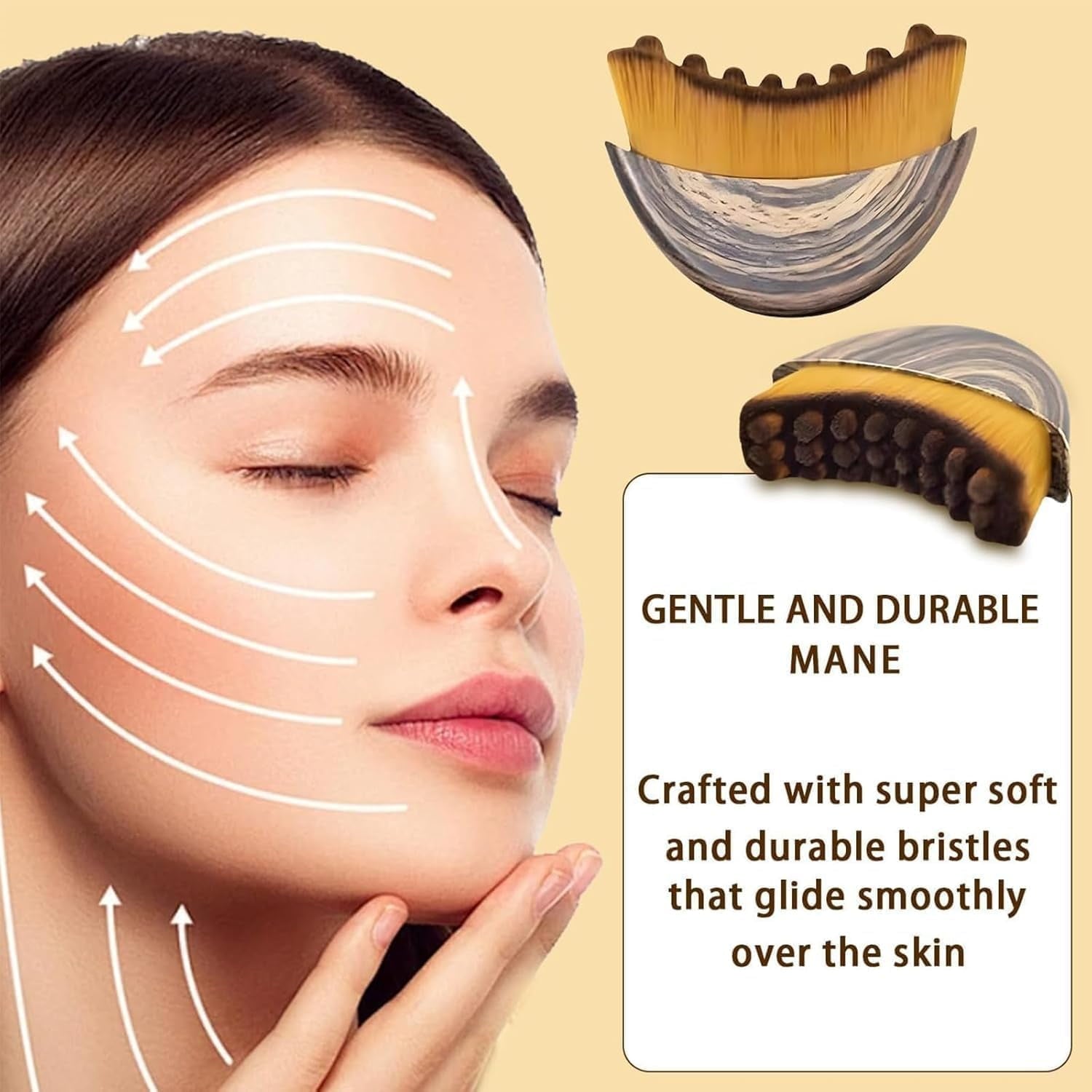 Lymphatic Contour Face Brush, Contour Face Brush for Lymphatic Drainage, Chin & Jawline Sculpting (1PCS) - Image 4