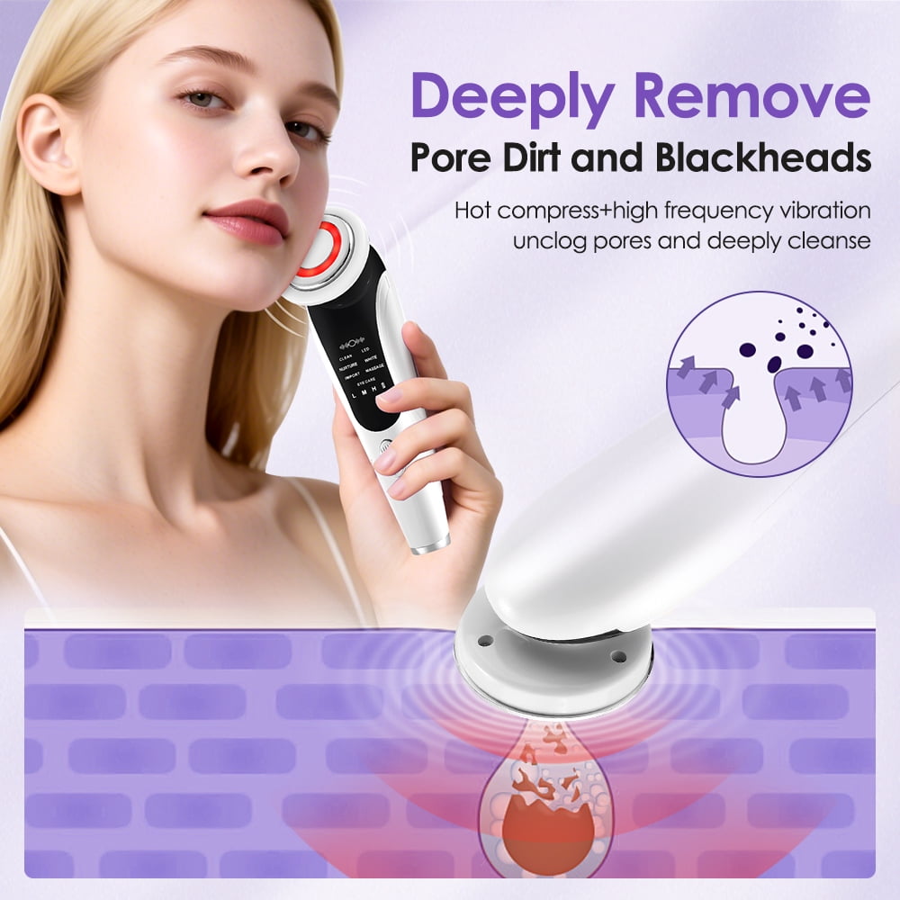 Led Light Beauty Device, Facial Massager Beauty Tool, Electric Face Lifting Skin Tool with 7 Colors Modes, 15min Auto... - Image 4
