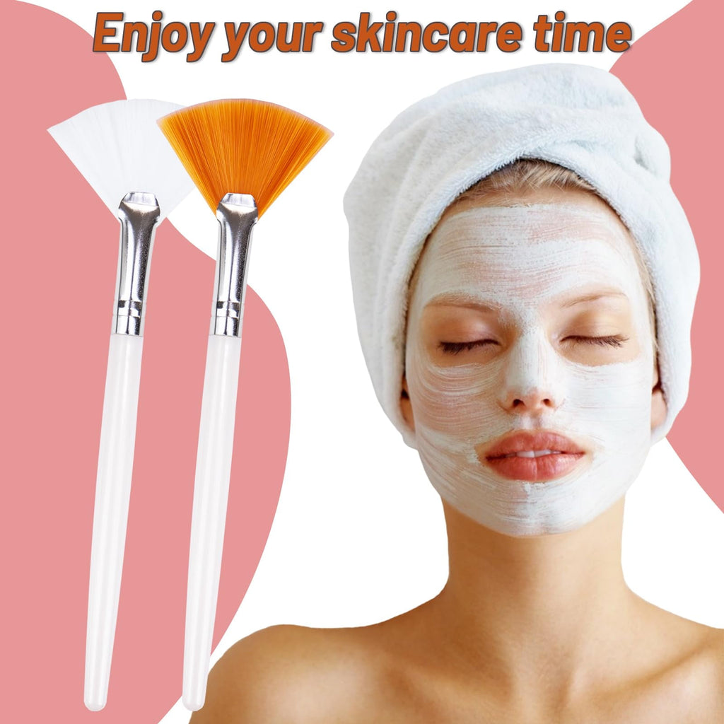 20pcs Fan Facial Brushes, Soft Makeup Applicator Mask Brush for Mud Cream, Makeup Peel - Image 5