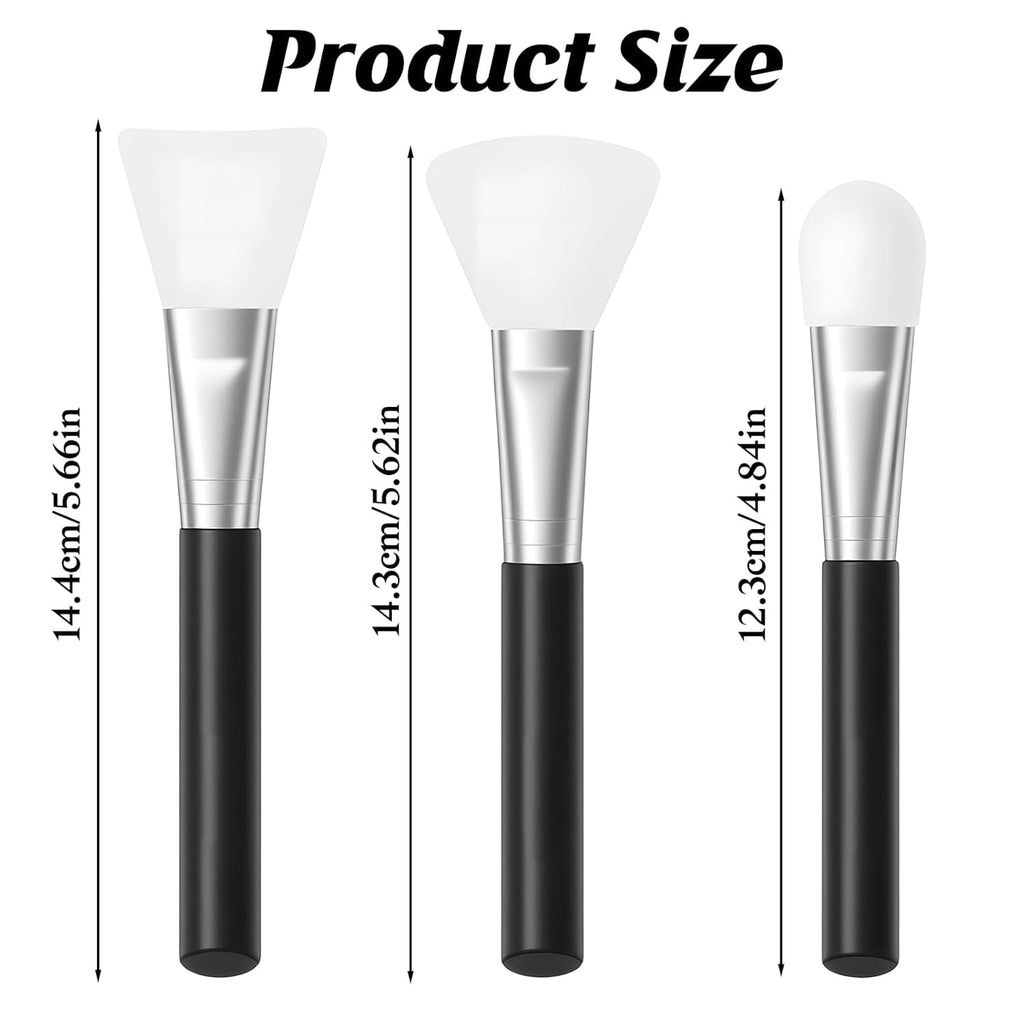 Silicone Face Mask Brushes Applicator, Flexible Silicone Mask Brush Black Beauty Tool Applicator Brush for Mask, Mud,... - Image 2