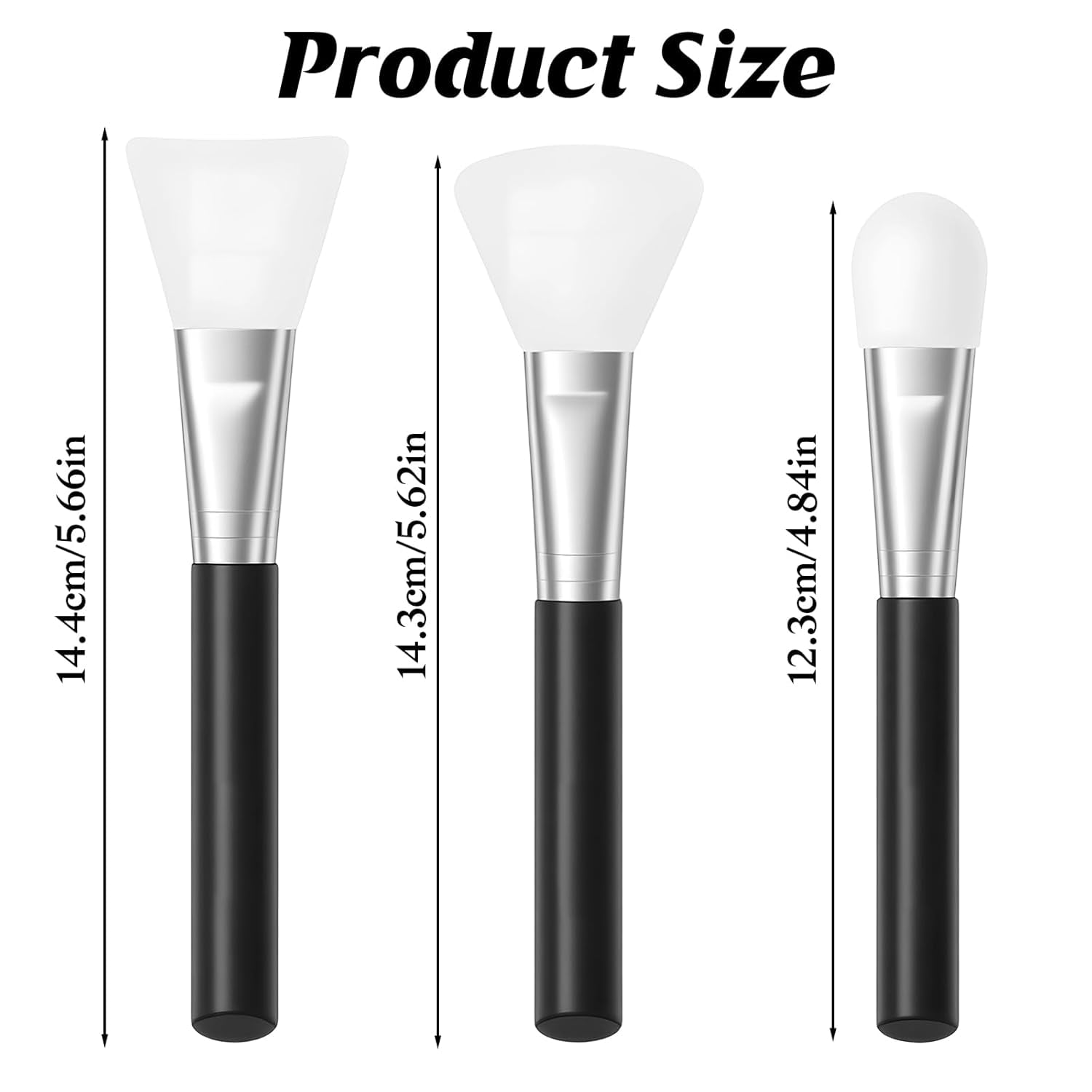 Silicone Face Mask Brushes Applicator, Flexible Silicone Mask Brush Black Beauty Tool Applicator Brush for Mask, Mud,... - Image 2
