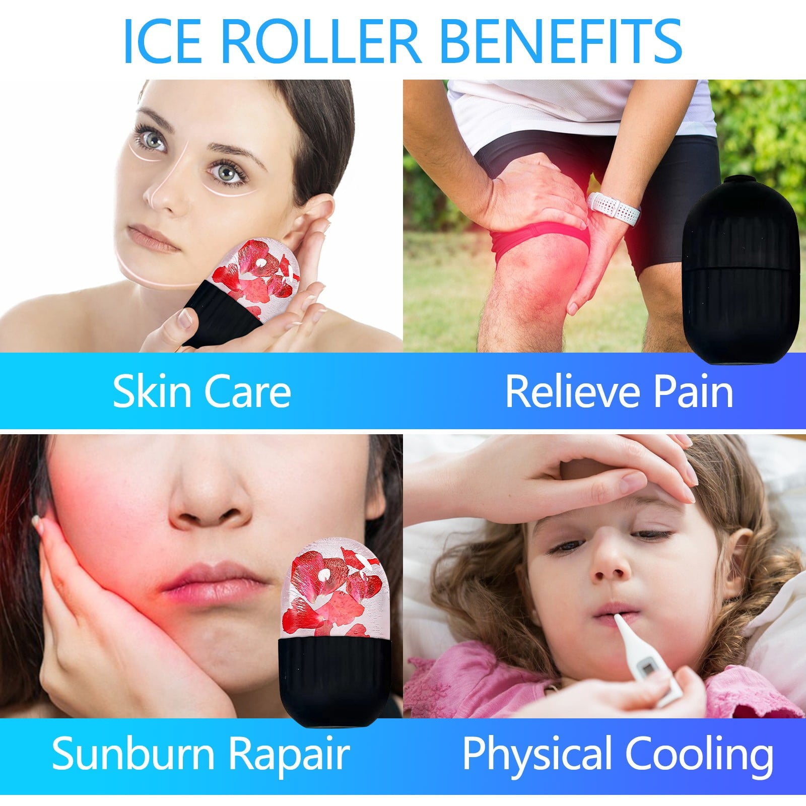Ice Roller for Face and Eye Facial Ice Roller for Facial Ice To Fine Lines Bright Enhance Natural for Valentine's Day... - Image 4
