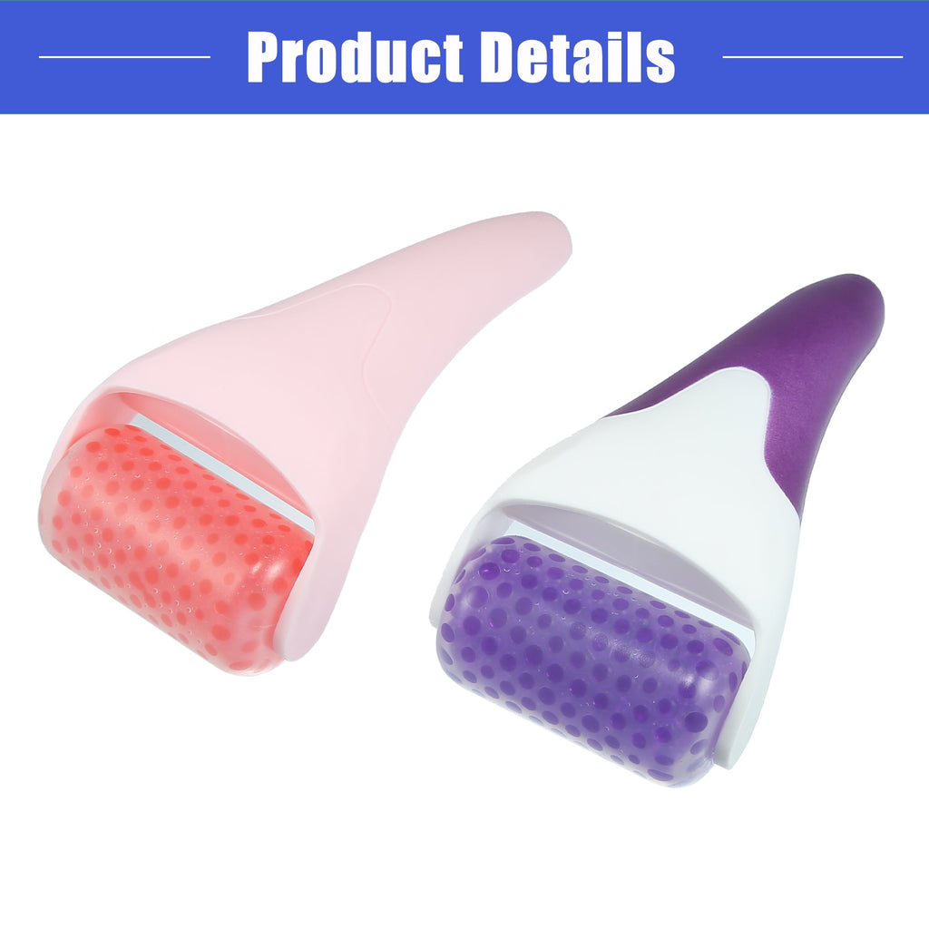 Vocoste 2 Pcs Ice Face Roller Massager Facial Roller Skin Care Tools Pink and Purple - Image 5