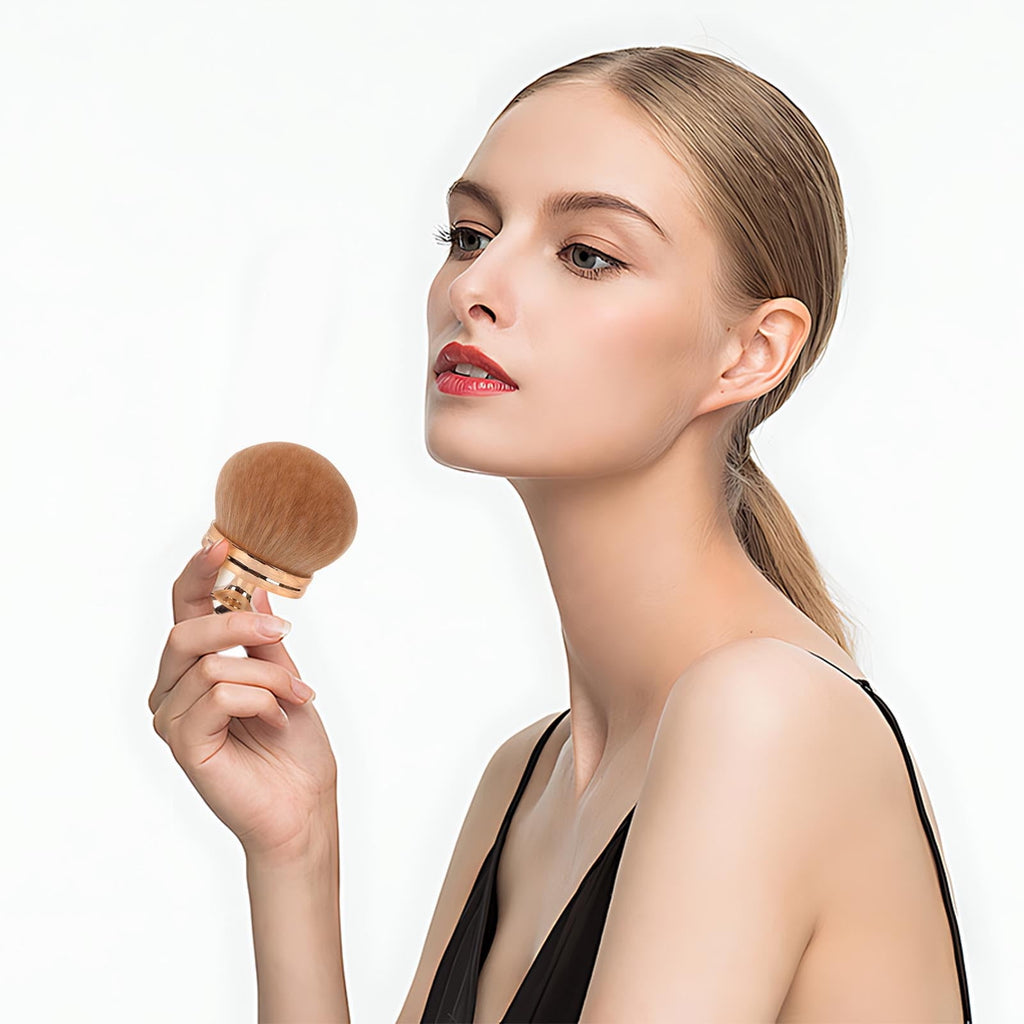 Soft Bristled Extra-Large Makeup Brush for Body & Face Self Tanner, Multi-Purpose Cosmetic Applicator with Drawstring... - Image 6