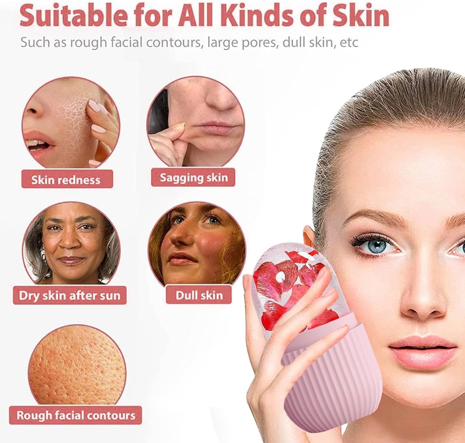 Massager for Face, Eyes and Neck Naturally Conditioning and Skin Care,De-Puff Eye Bags,Reduce Migraine Pain,Reusable ... - Image 3