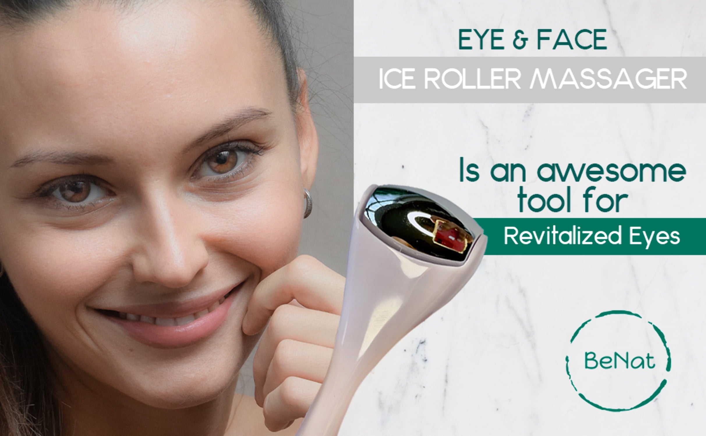 Eye & Face Ice Roller Massager. Relaxing and Functional Eye and Facial Roller. - Image 3