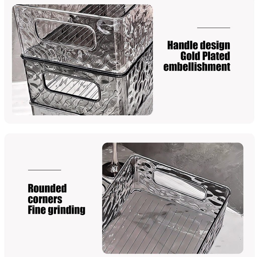 Desktop Storage box, transparent cosmetic storage, skin care dressing table storage box, Stackable Bathroom Organizer... - Image 5