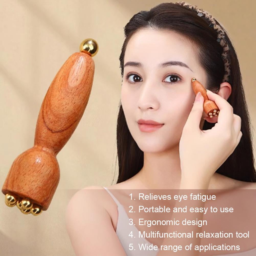 Seedpod Beauty Brass & Rosewood Facial Gua Sha Tool Eye Relaxation - Image 3
