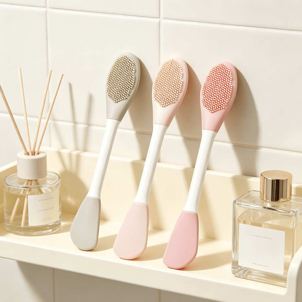 2026 New 3Pcs Silicone Mask Applicators Dual End Face Scrubber Facial Mask Applicator Brush Beauty Tool - Image 6