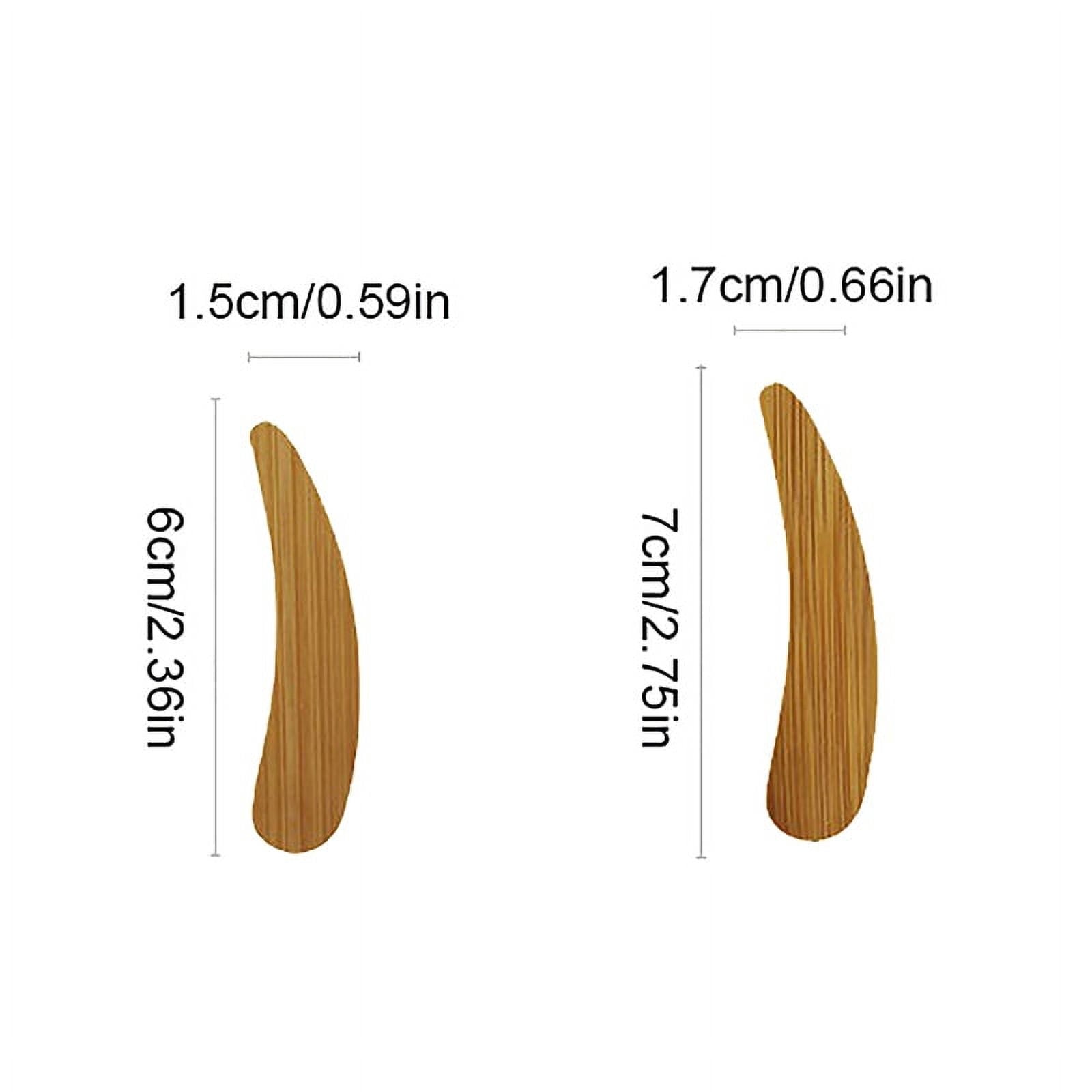10Pcs Beauty Tool Skincare Cream Spoon Cosmetic Mini Face Clay Ointment Scrub Brush Wooden Bamboo Spatula Curved - Image 3