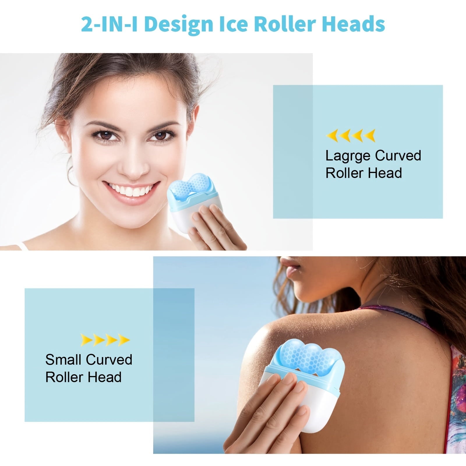 Cold Relax Massage 2in 1 for Face & Eye, Puffiness, Migraine, and r Injury-Blue - Image 4