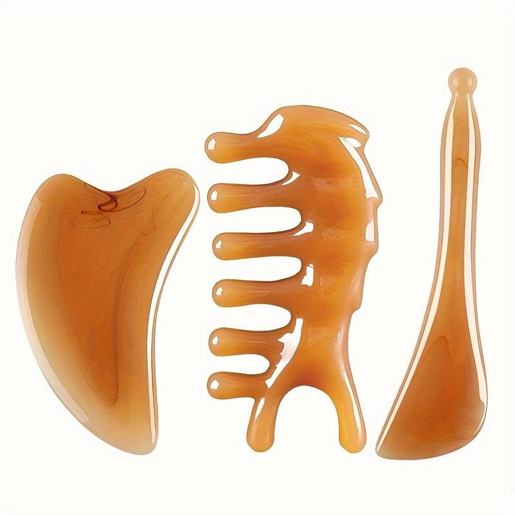 3Pcs Guasha Massage Tool Guasha Board for SPA Acupuncture Therapy Trigger Point Treatment Gua Sha Scraping Massage Tool for Trigger Point Fa - Image 6