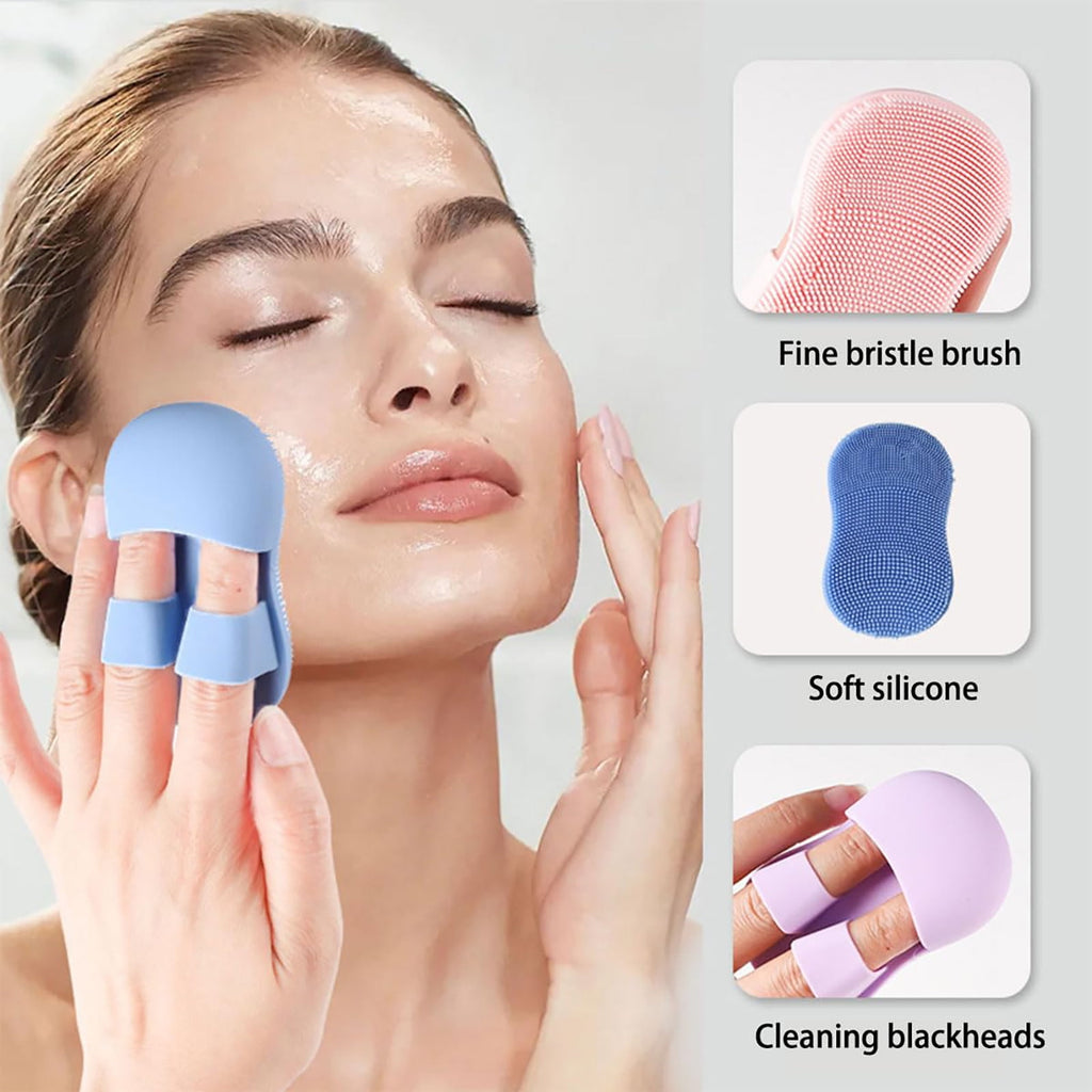 Beauty Tools Silicone Finger Facial Cleansing Brush Mini Handheld Soft Face Scrubber Gentle Exfoliator for Pore Clean... - Image 3