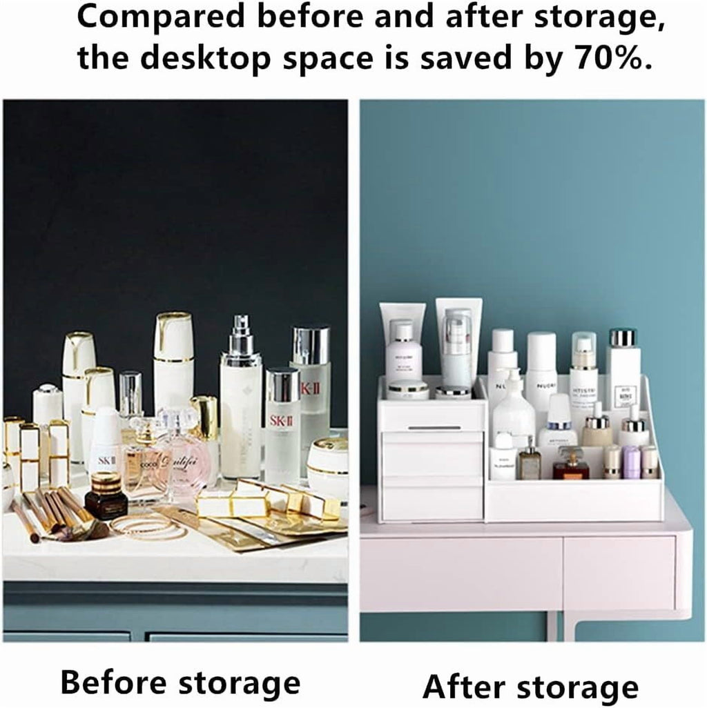 Makeup Organizer with Drawers, Cosmetic Storage for Dresser Vanity and Bathroom Countertop, Beauty Holder for Lipstic... - Image 3