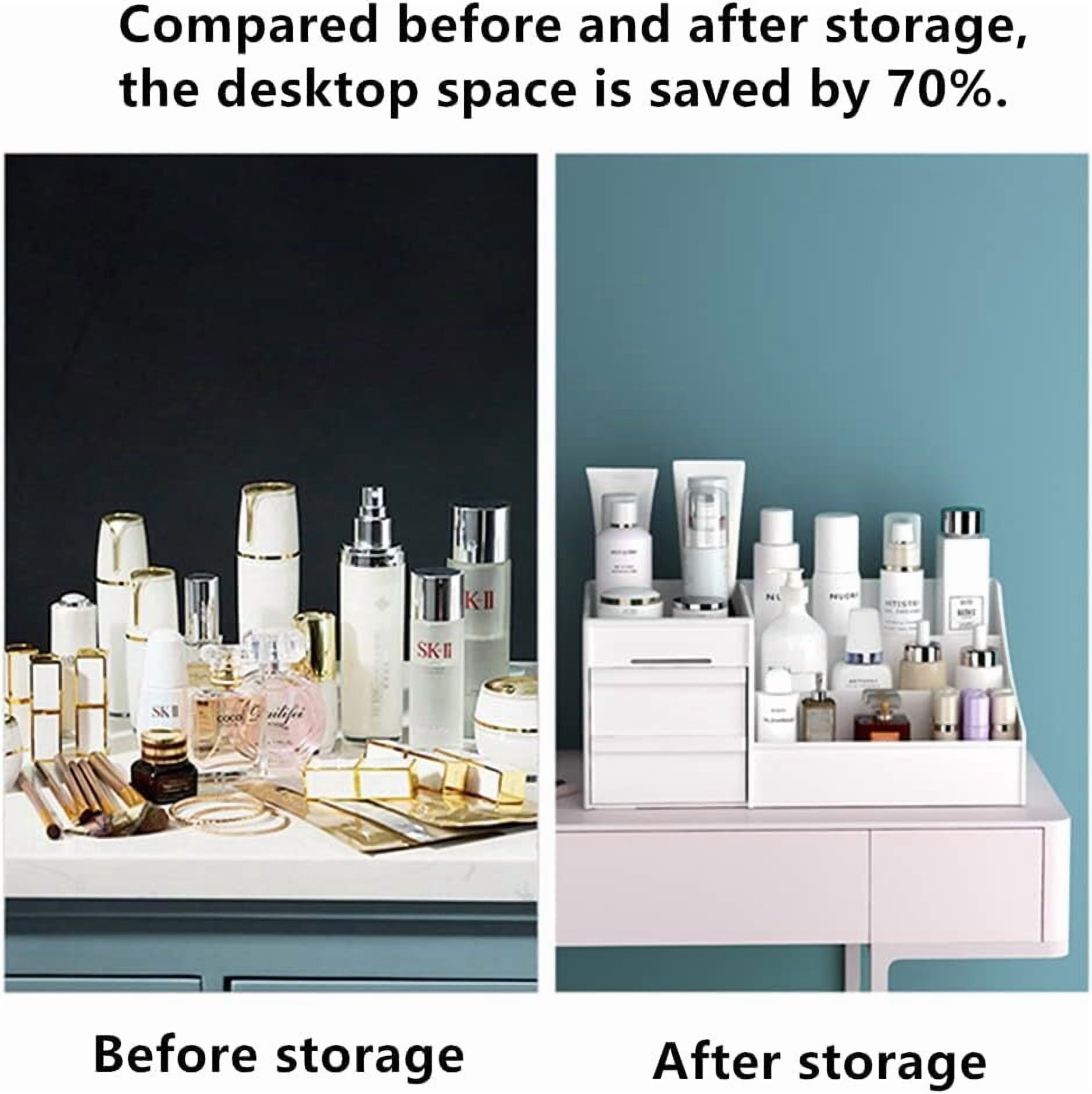 Makeup Organizer with Drawers, Cosmetic Storage for Dresser Vanity and Bathroom Countertop, Beauty Holder for Lipstic... - Image 3
